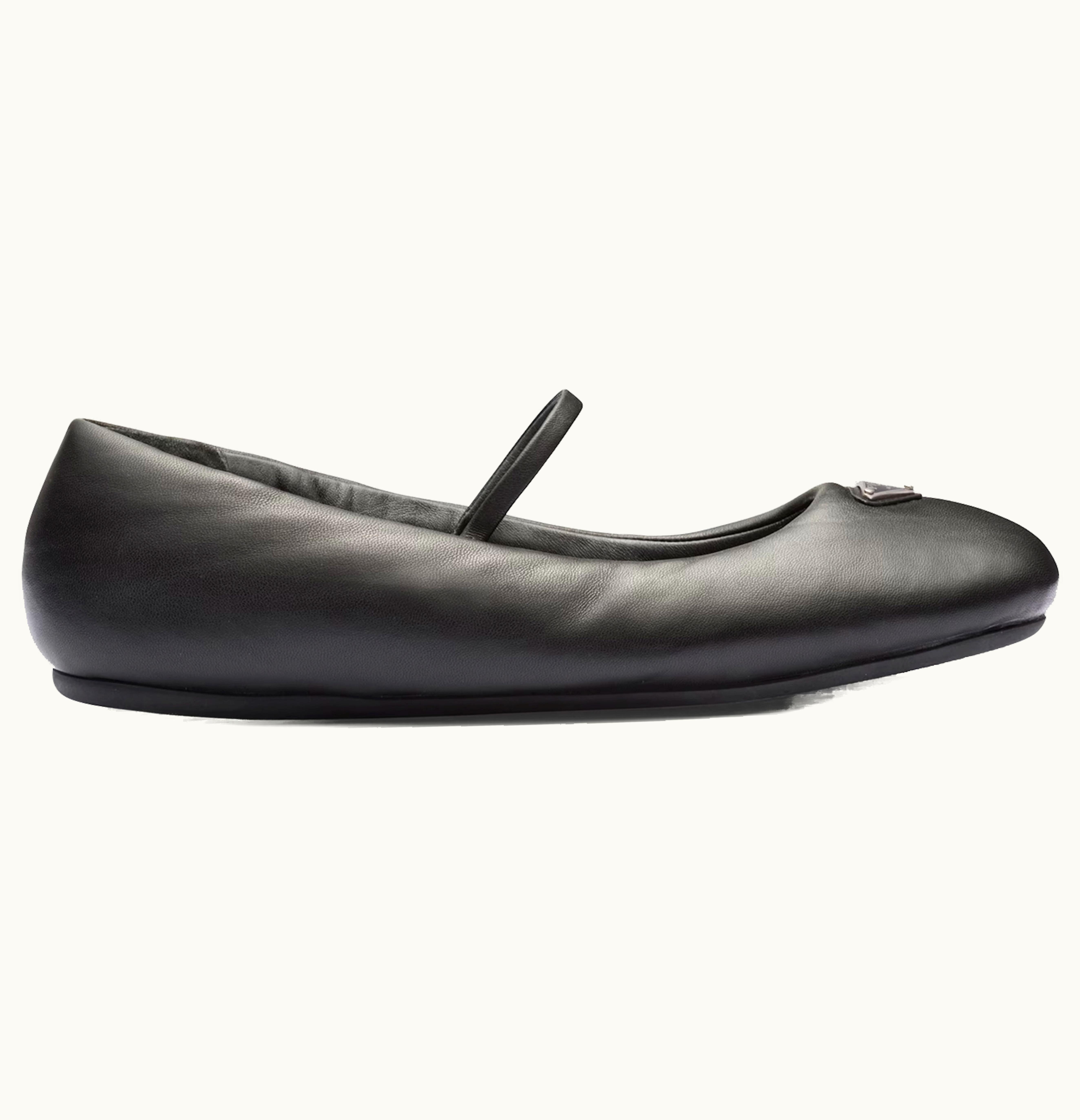 Prada Prada Soft Padded Ballerinas Flats Black Nappa Leather