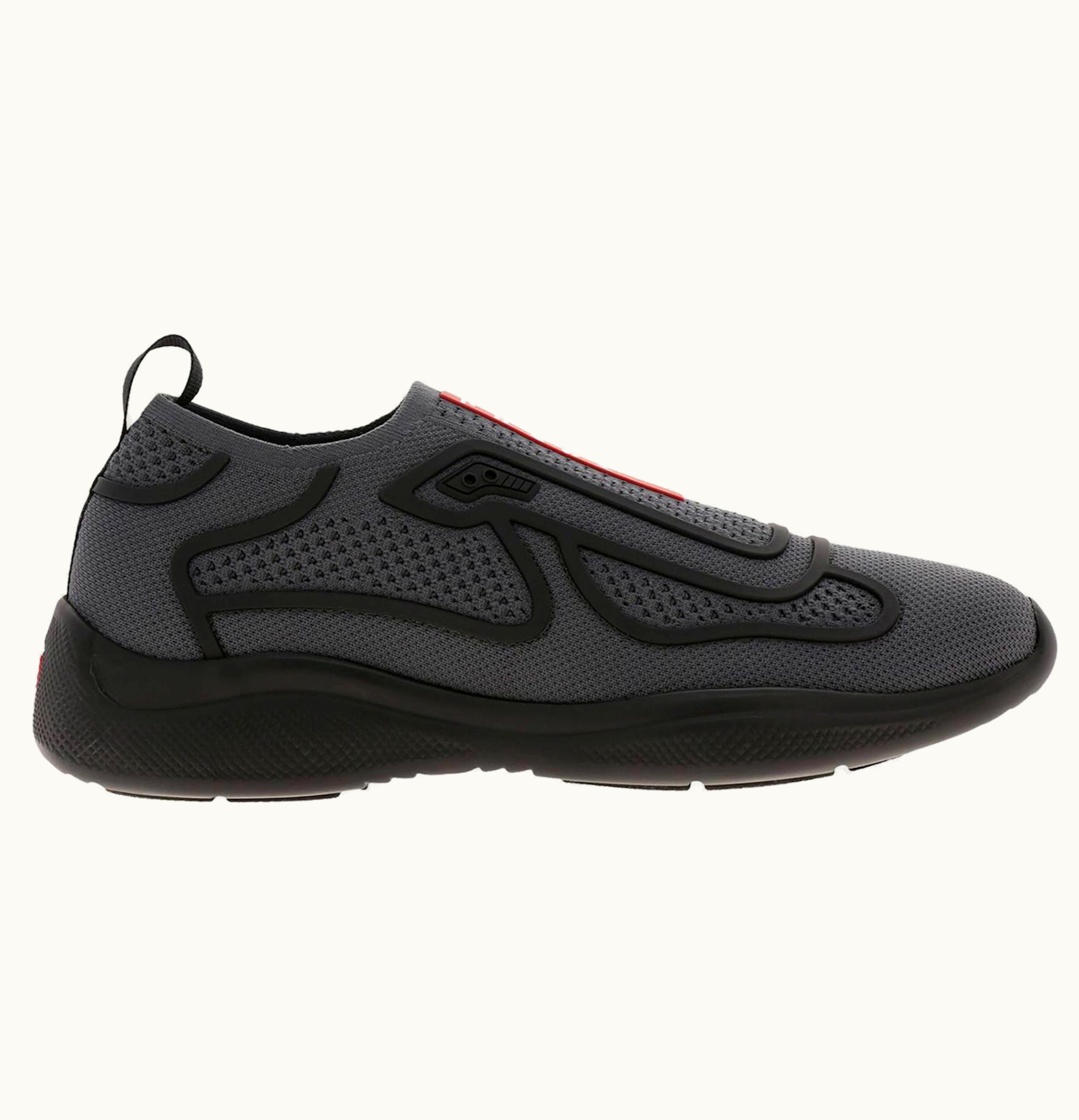 Prada Prada Americas Cup Slip On Black Tech Fabric