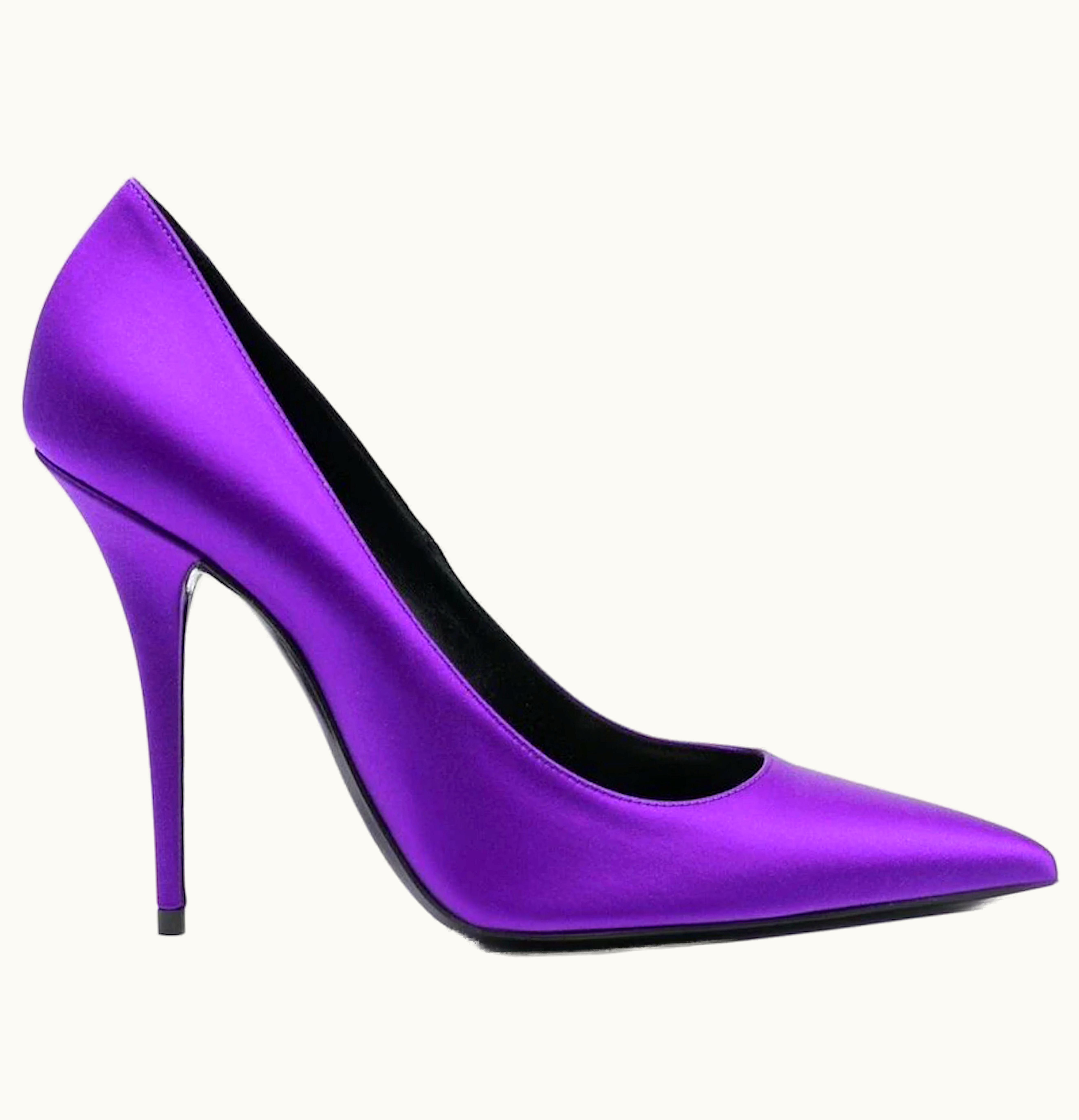 Saint Laurent Marylin Pump Purple Satin