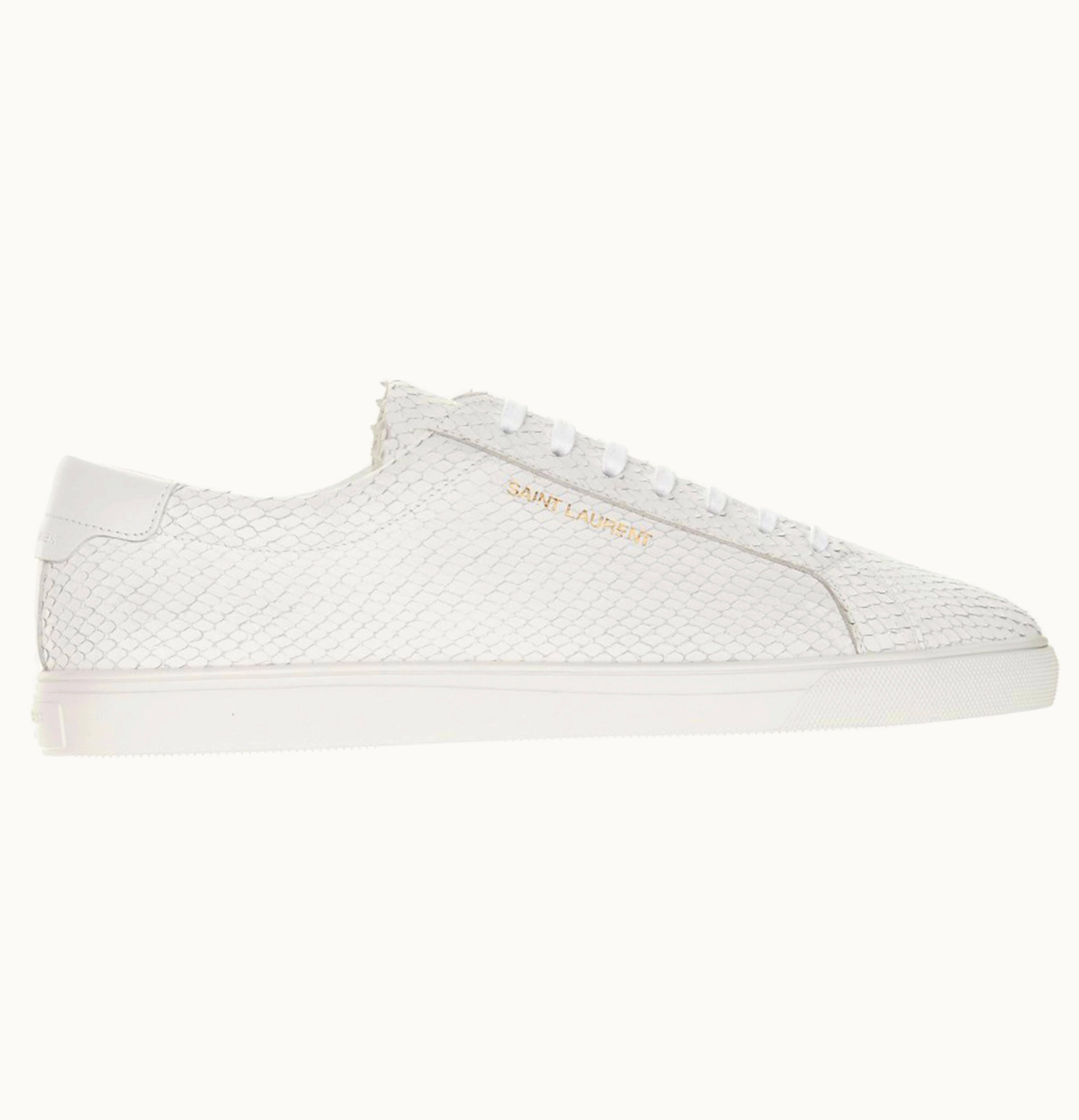 Saint Laurent Andy Python White