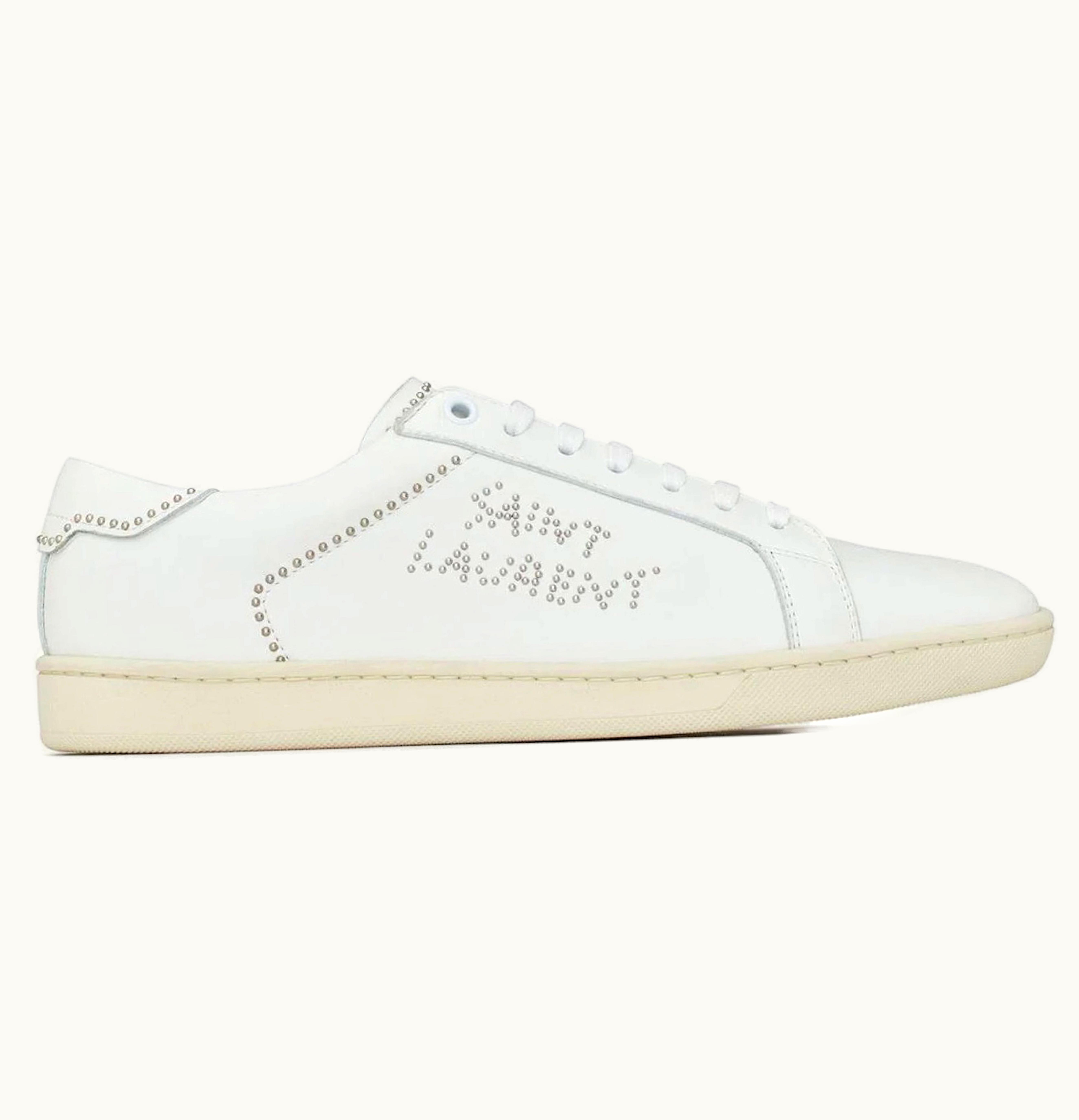 Saint Laurent Studded Low Top White Womens