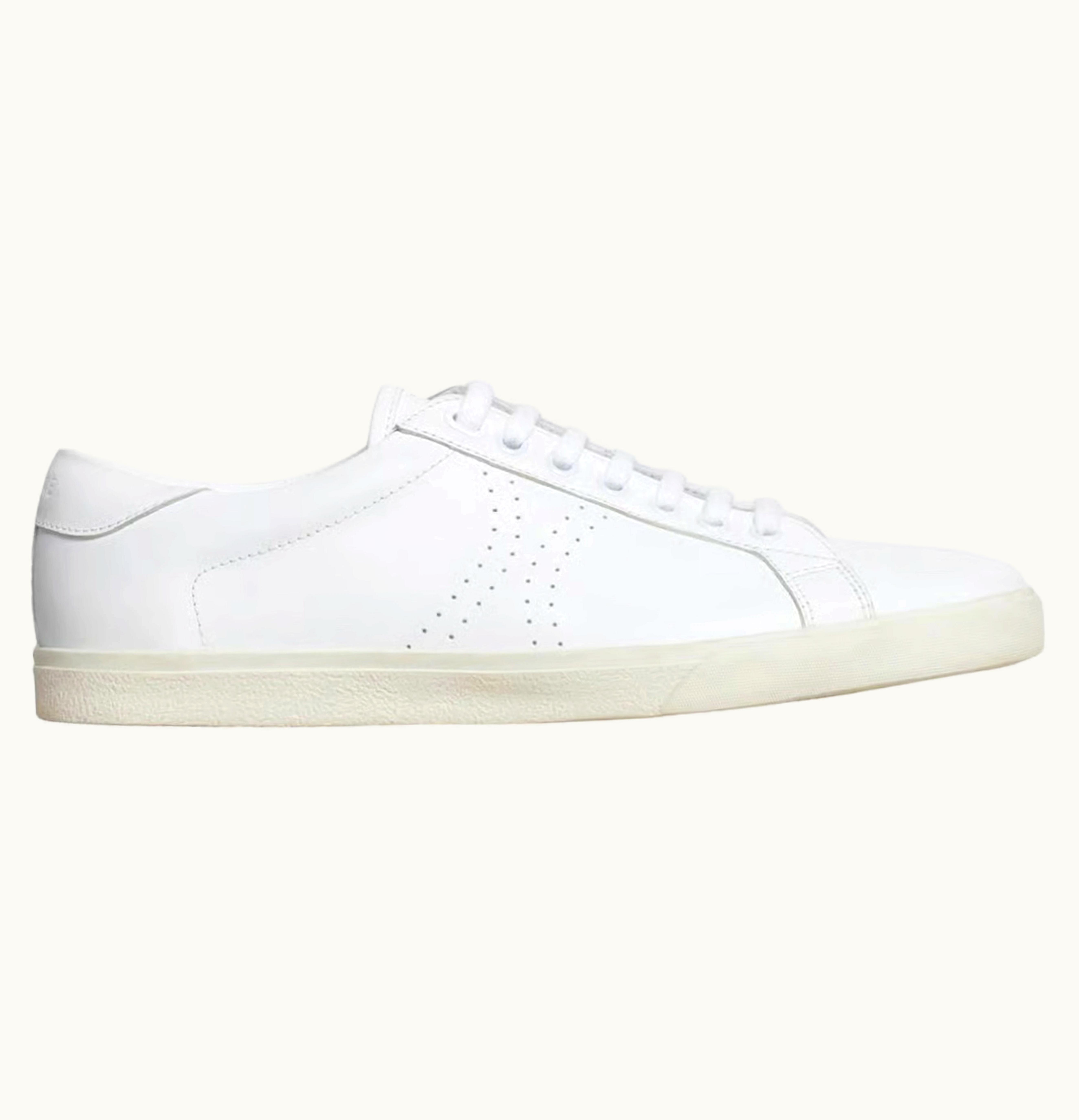 Celine Triomphe Lace Up Sneaker White Womens