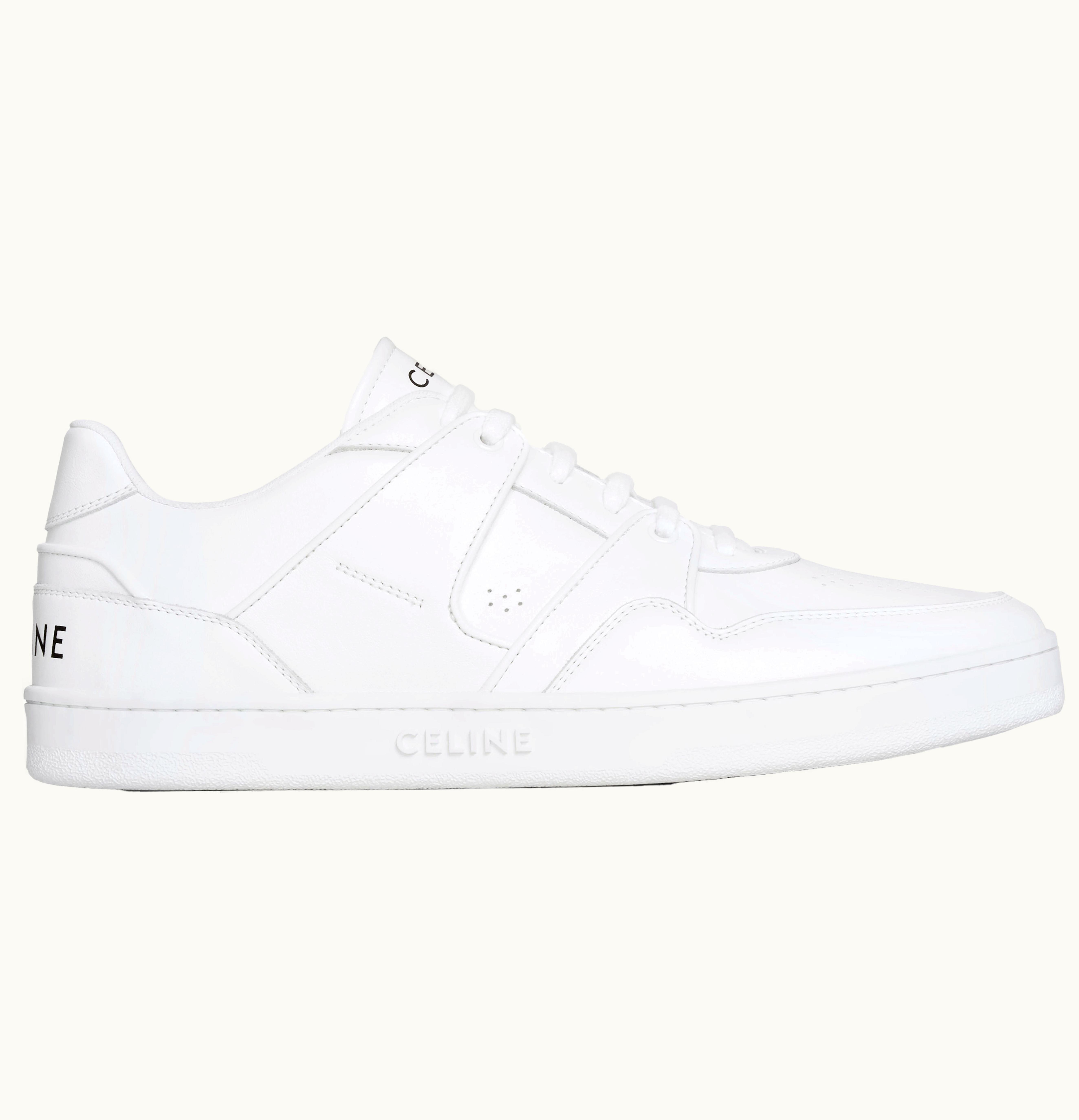 Celine CT 04 Trainer Low Lace Up White Leather