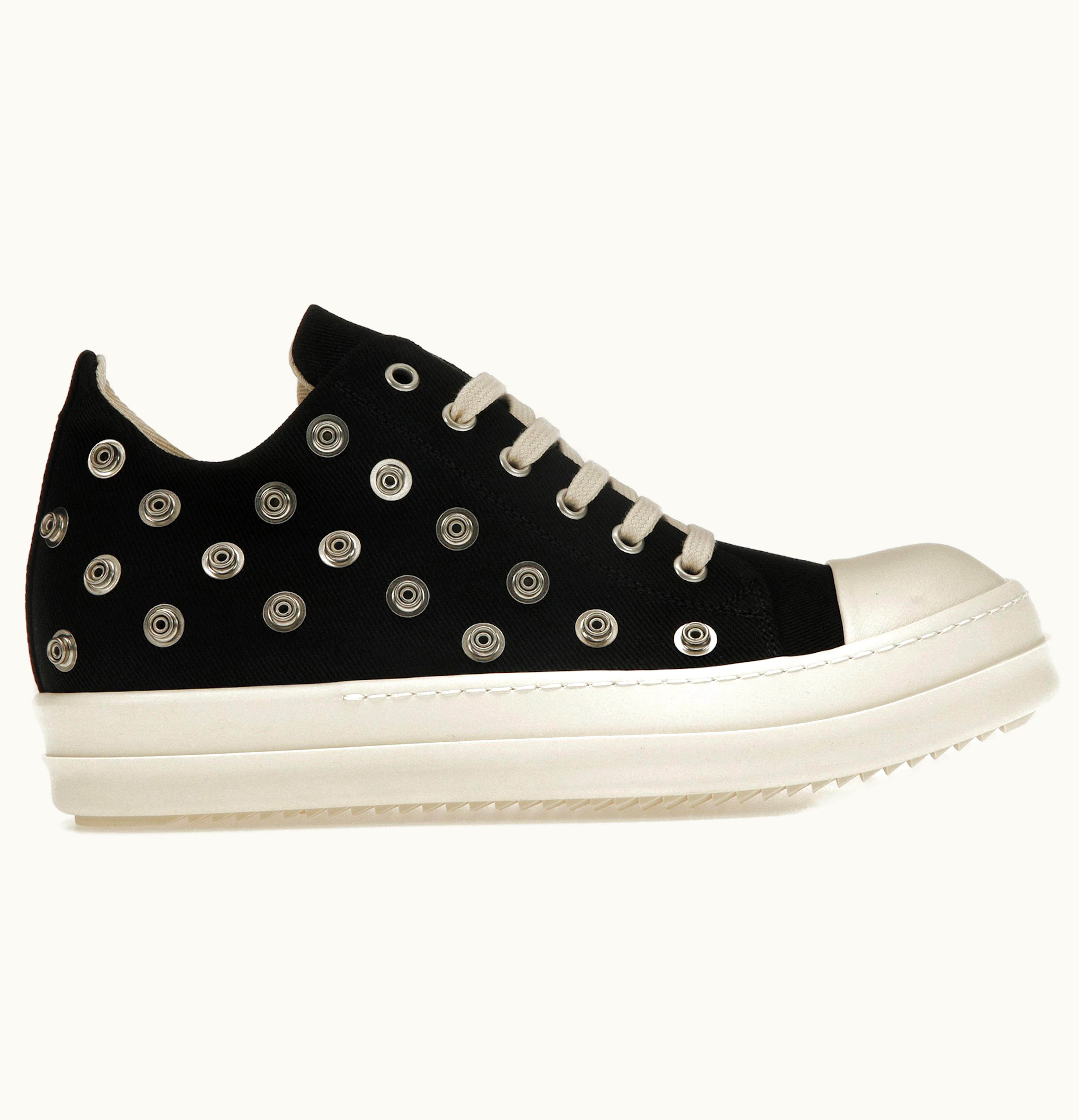 Rick Owens Rick Owens DRKSHDW Low Sneaks Eyelet Black Milk