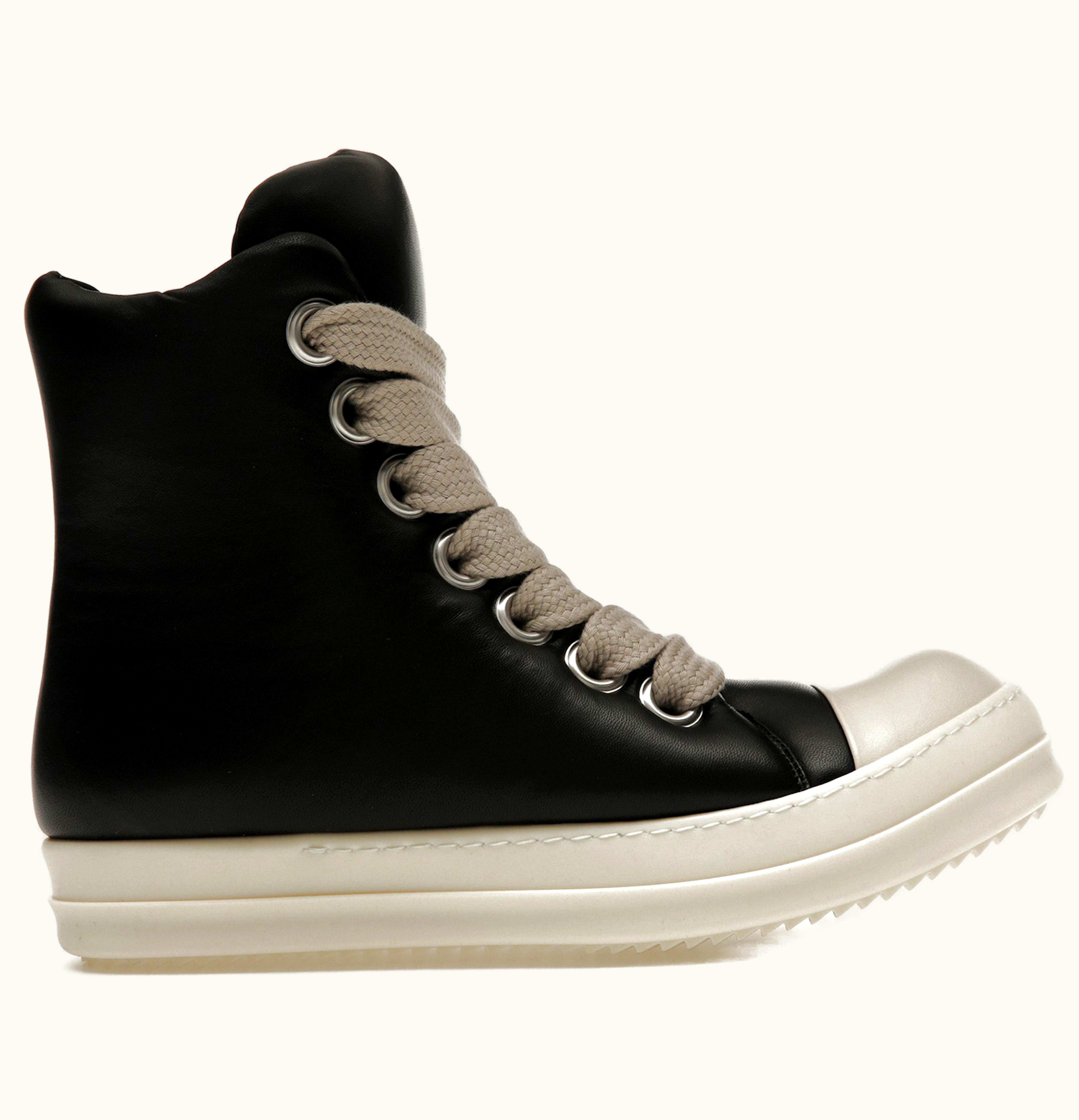 Rick Owens Rick Owens Jumbo Lace Padded Sneaks Black Milk
