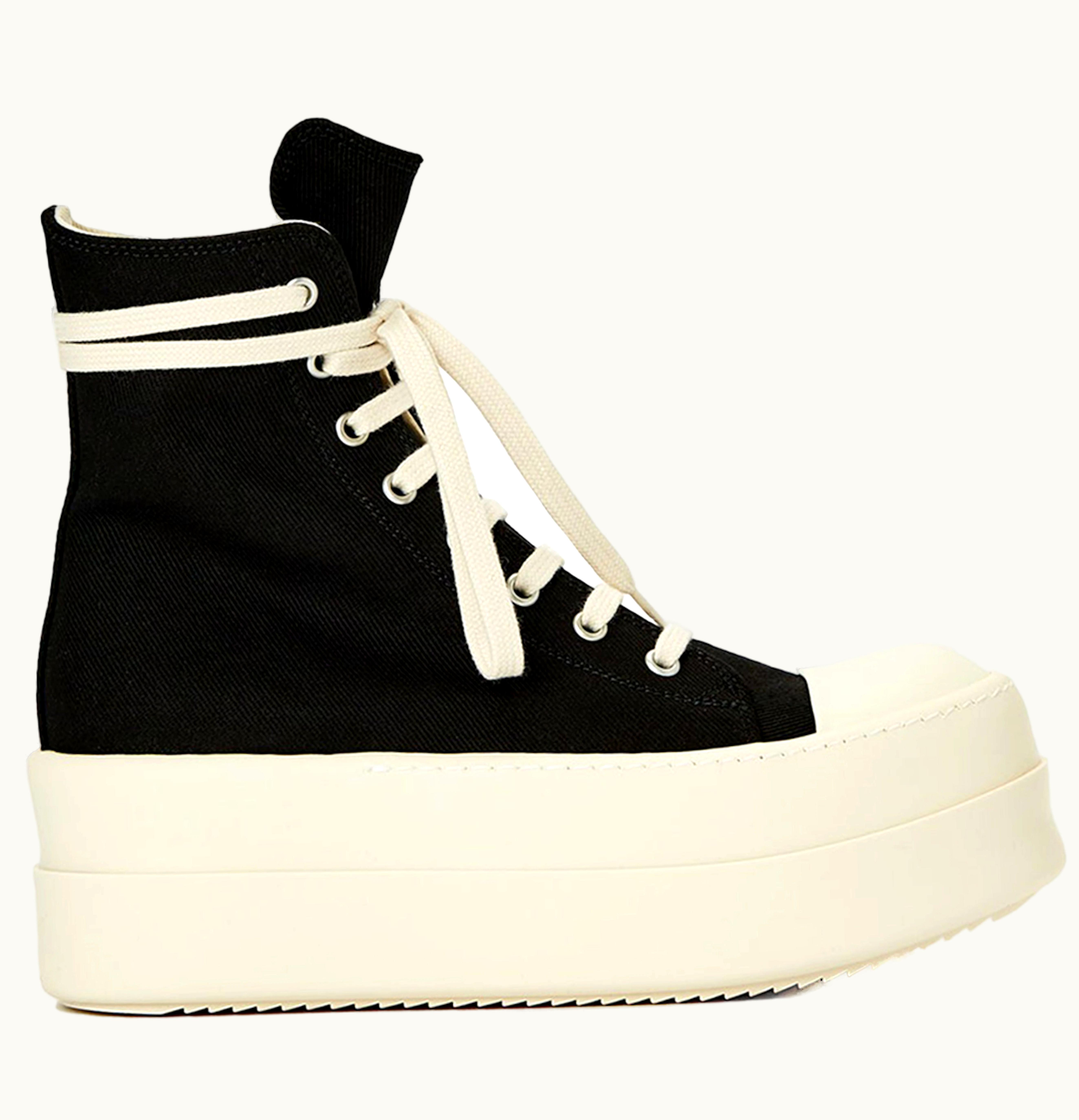 Rick Owens Rick Owens DRKSHDW Mega Bumper Sneaks Black White Womens