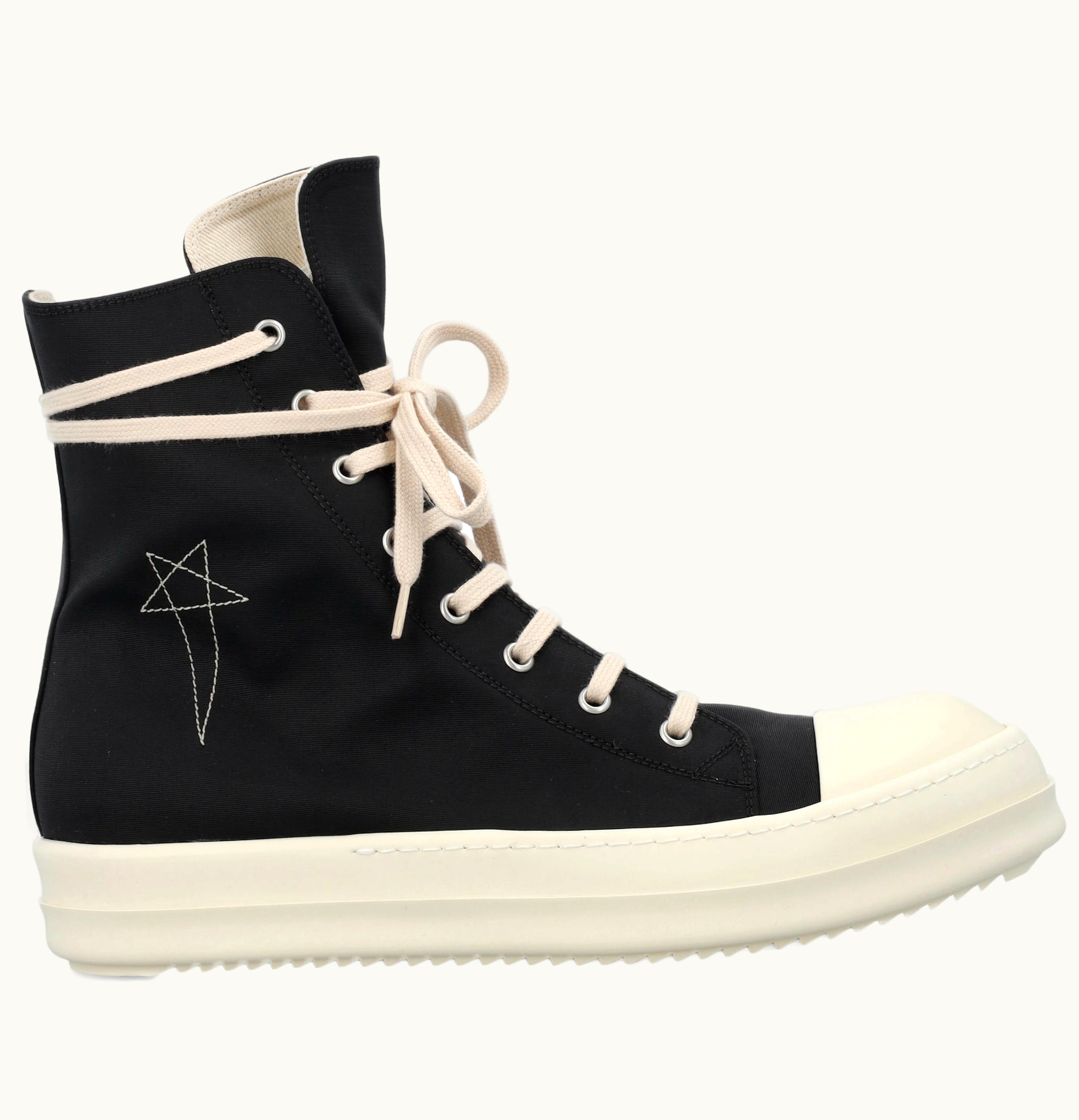 Rick Owens Rick Owens Drkshdw Fogachine Hi Pentagram Embroidery Black Milk