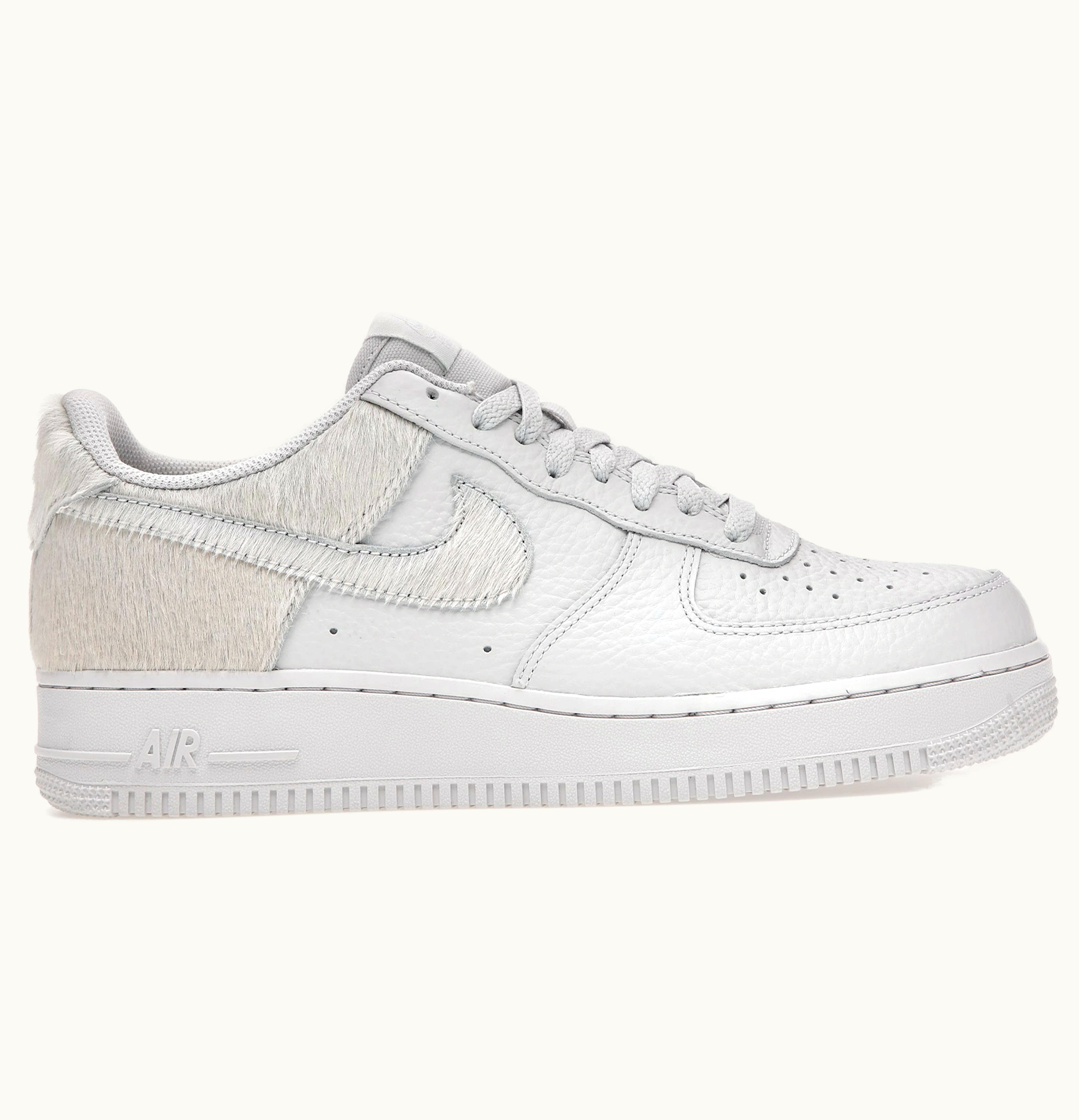 Nike Nike Air Force 1 Low White Pony Hair Heel