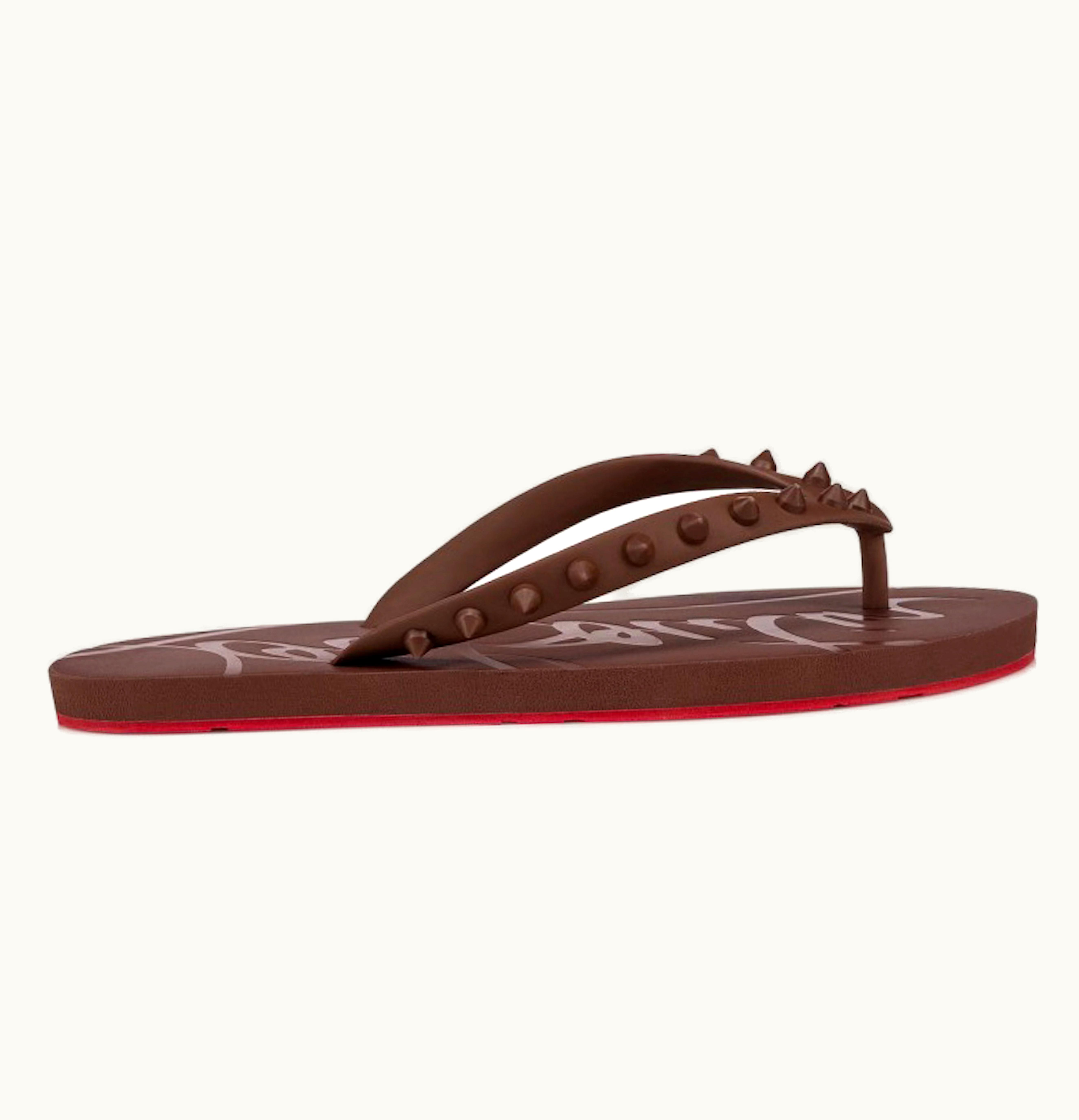 Christian Louboutin Christian Louboutin Loubi Flip Donna Thong Sandal Nude 8 Womens