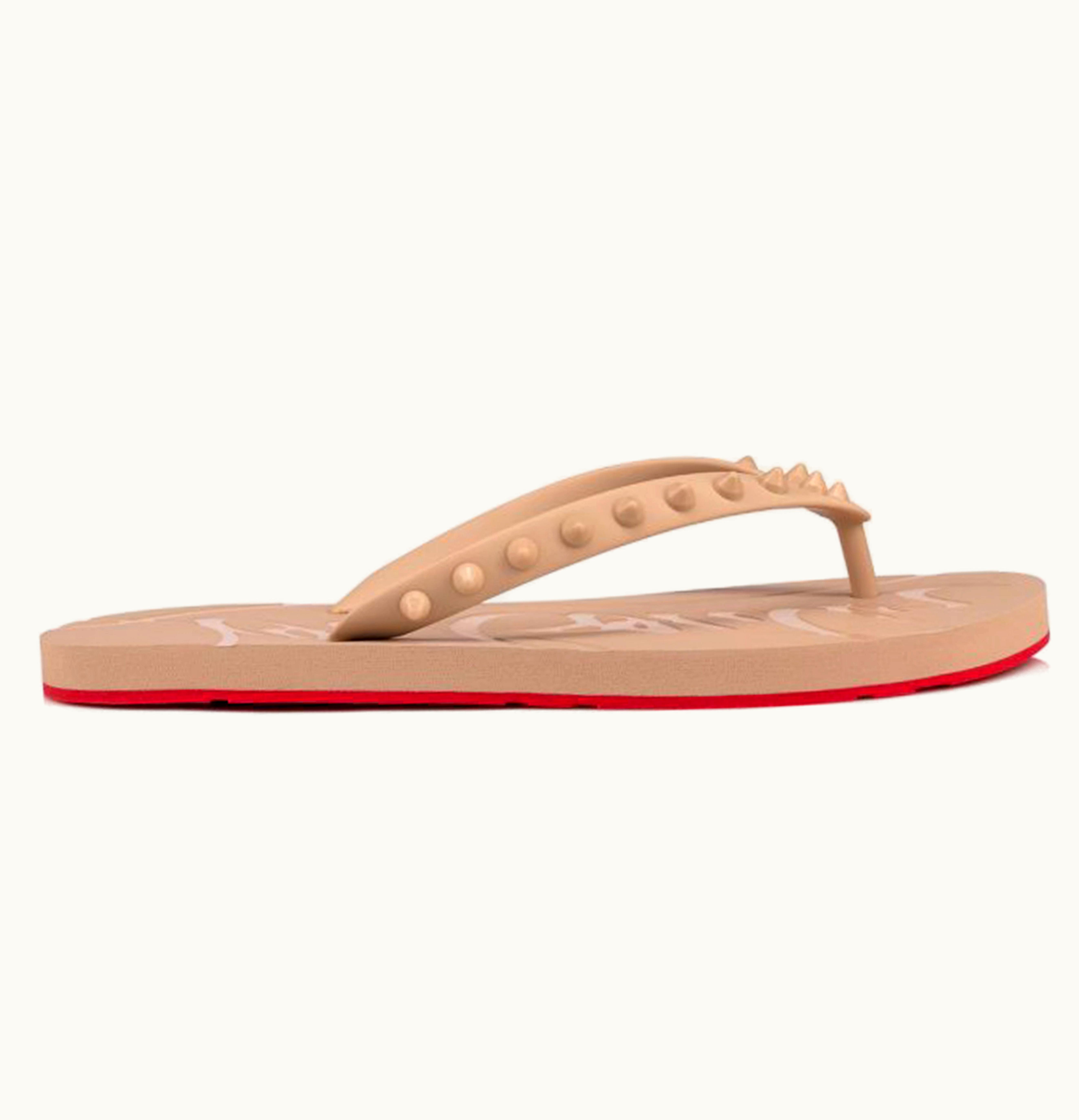 Christian Louboutin Christian Louboutin Loubi Flip Slide Nude Nude W