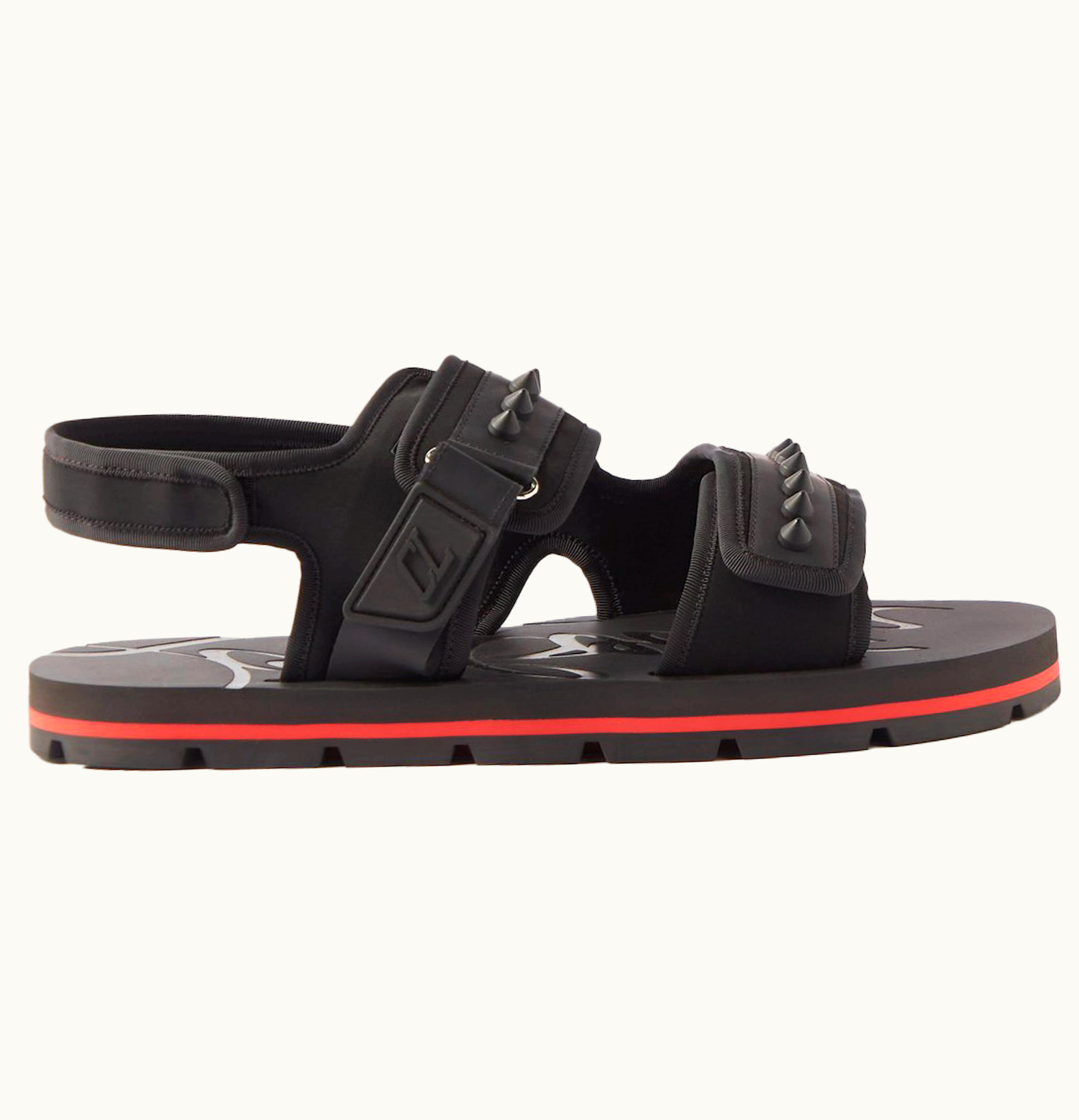 Christian Louboutin Christian Louboutin Siwa Flat Sandals Black Red