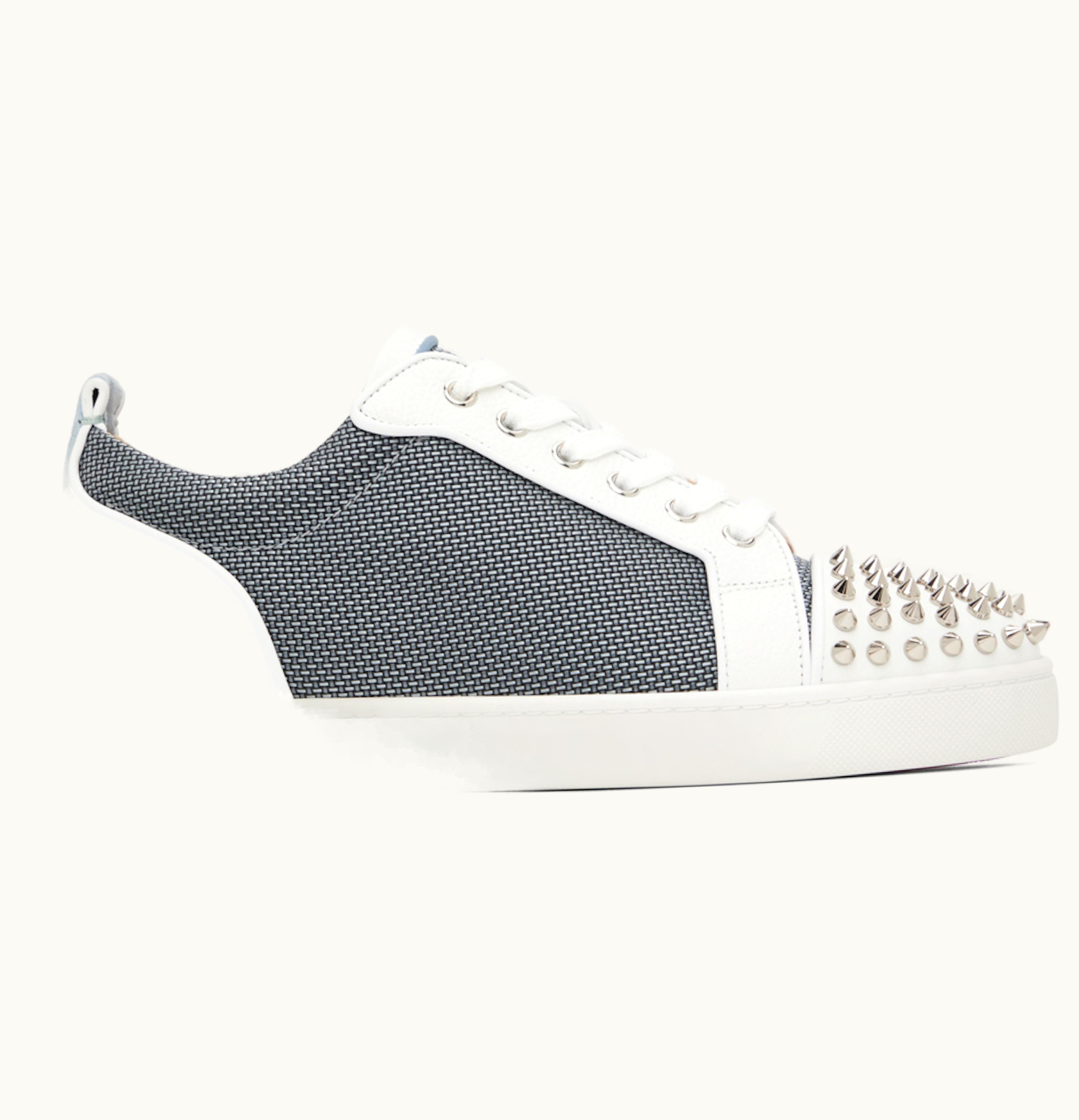 Christian Louboutin Christian Louboutin Louis Junior Spikes White Grey Blue