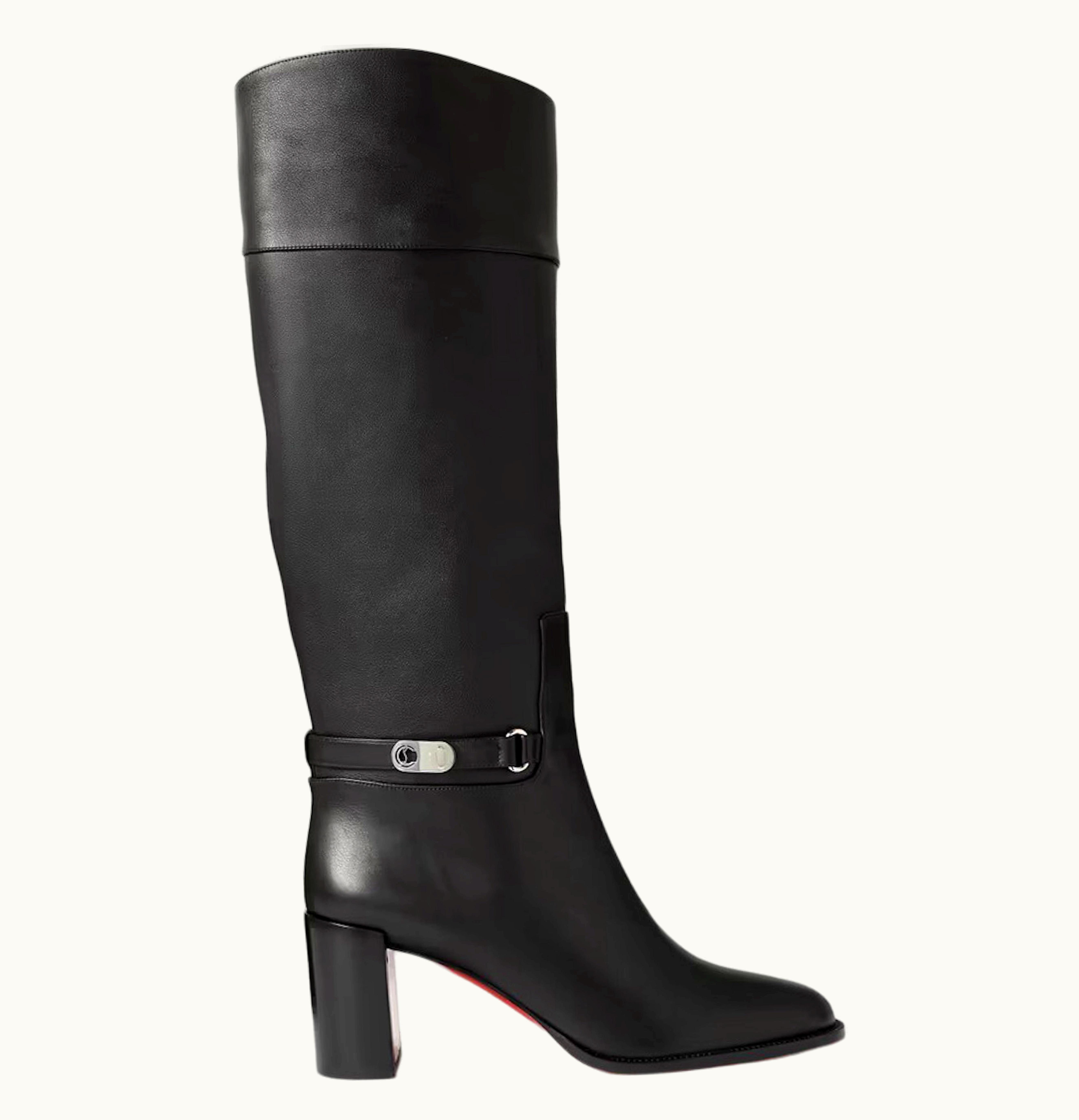 Christian Louboutin Christian Louboutin Lock Botta 70mm Boot Black Leather
