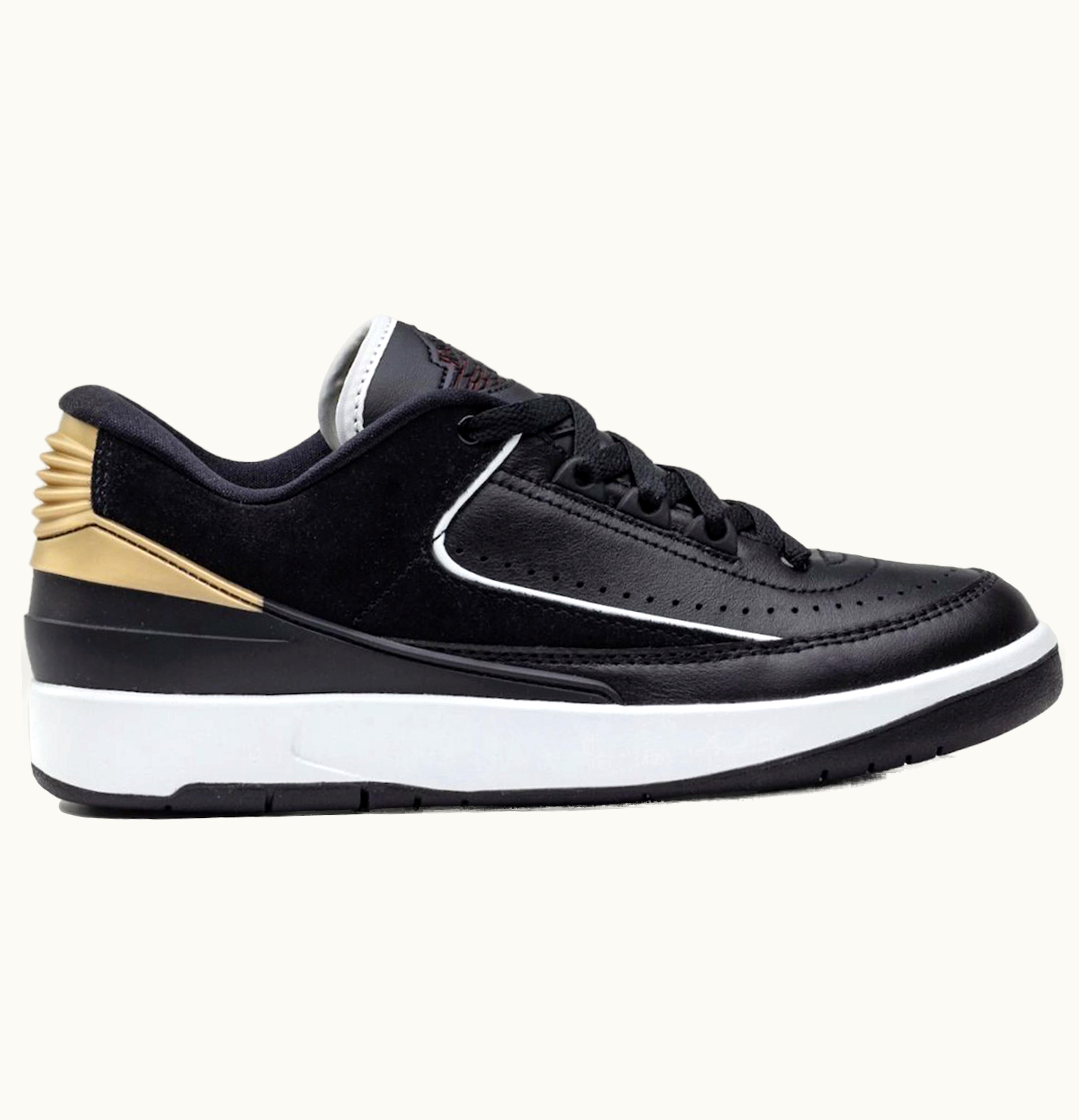 Jordan Air Jordan 2 Retro Low Black Metallic Gold Womens