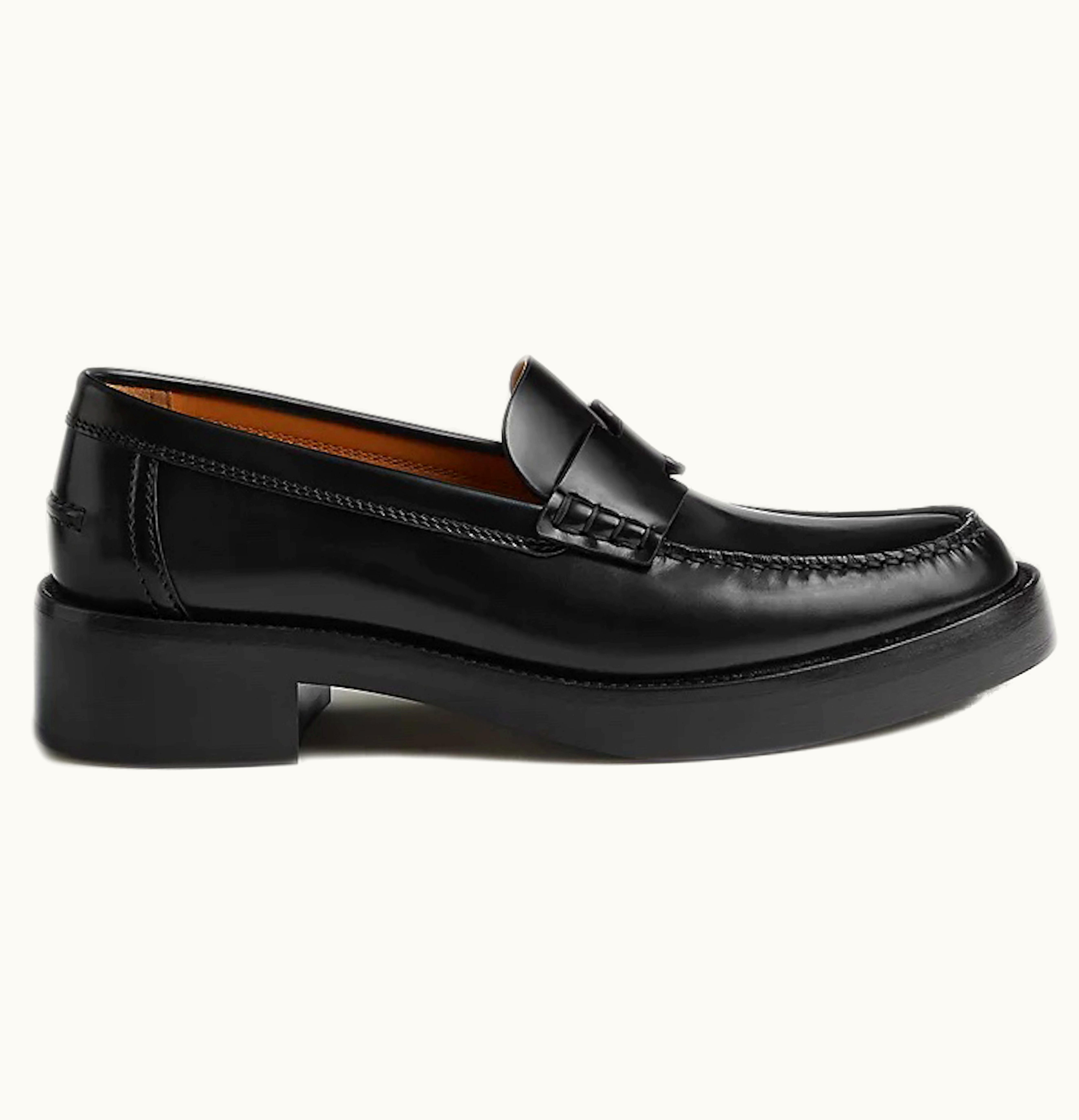 Hermes Hour Loafer Noir Calfskin Leather