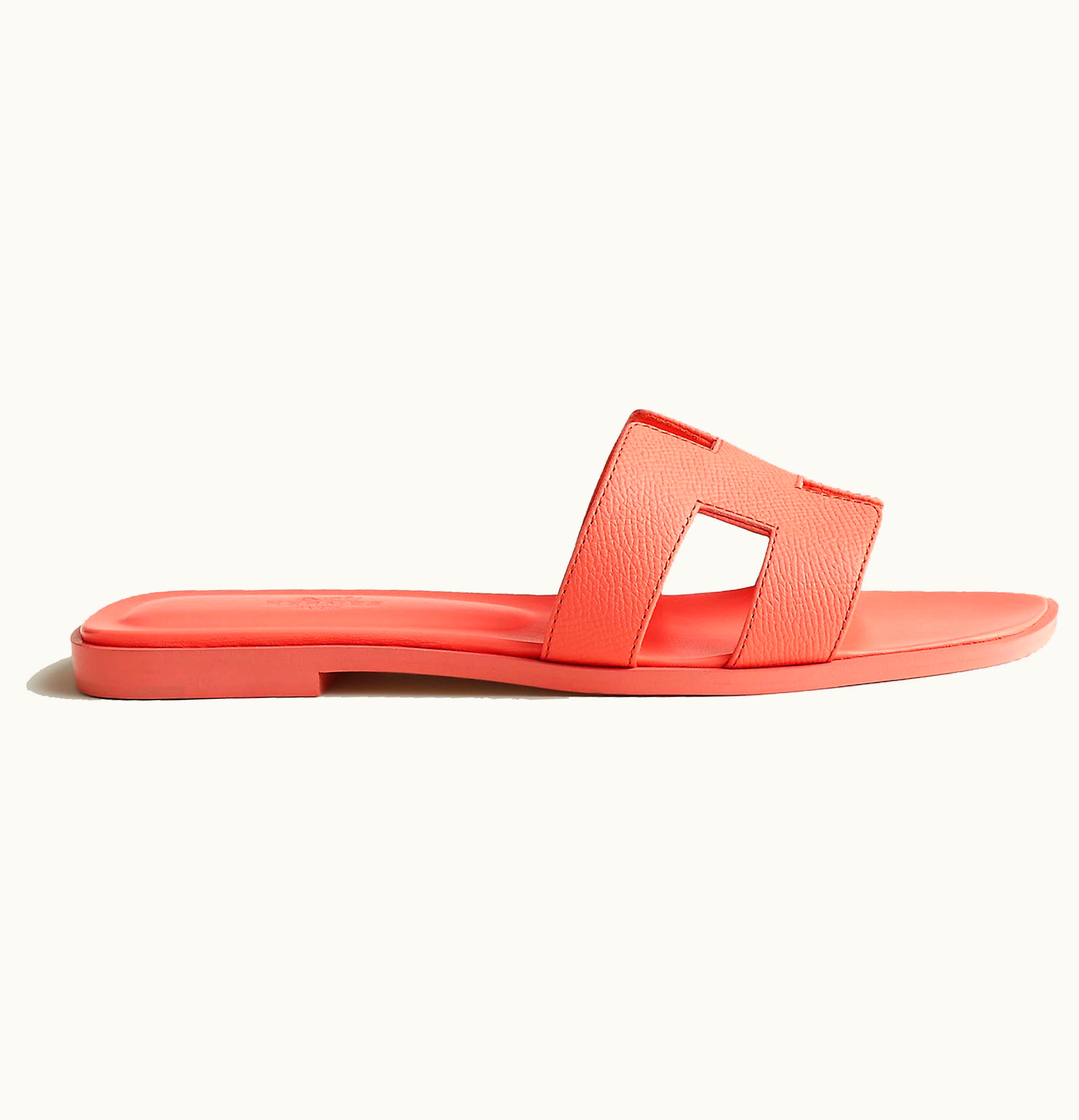 Hermes Oran Sandal Orange Joey Epsom Calfskin