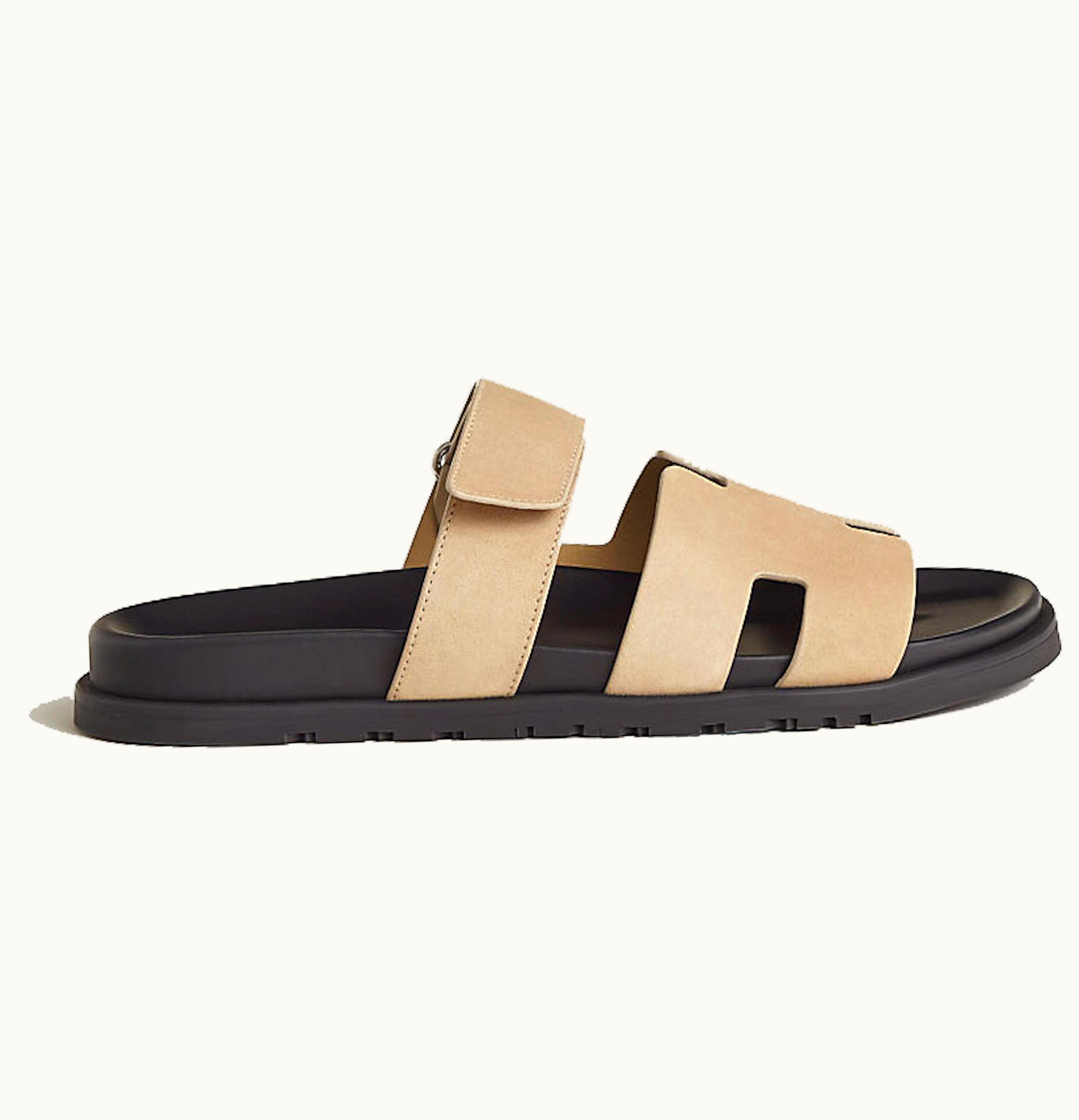 Hermes Chypre Beige Argile Suede Goatskin Mens