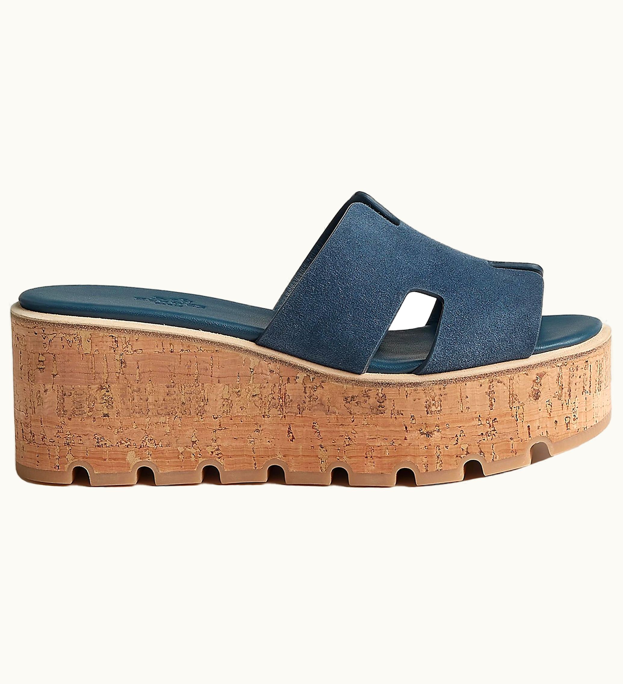 Hermes Eze 30 Sandal Bleu Celeste