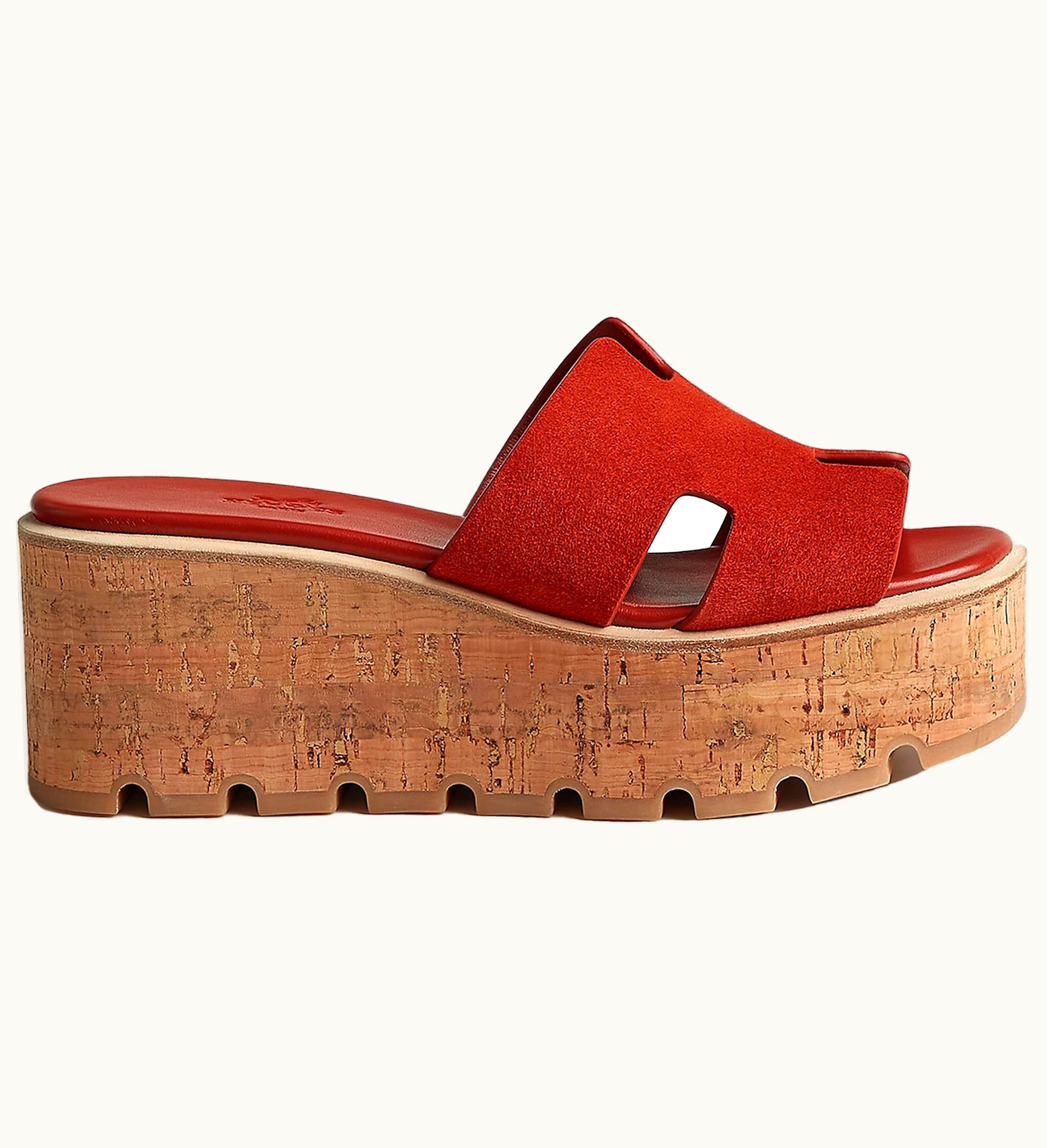 Hermes Eze 30 Sandal Orange Brulee