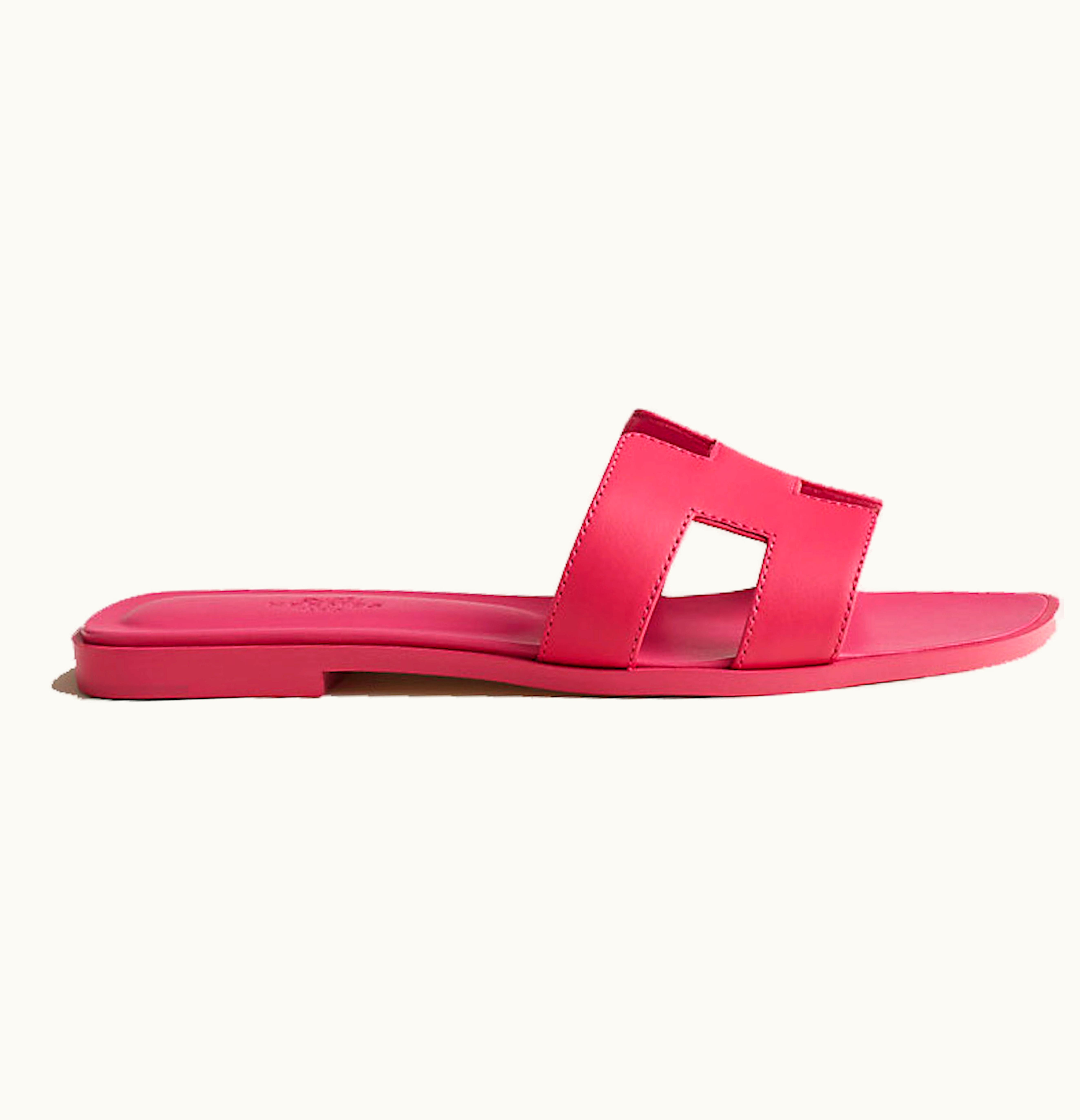 Hermes Oran Sandal Rose Vinicunca Calfskin
