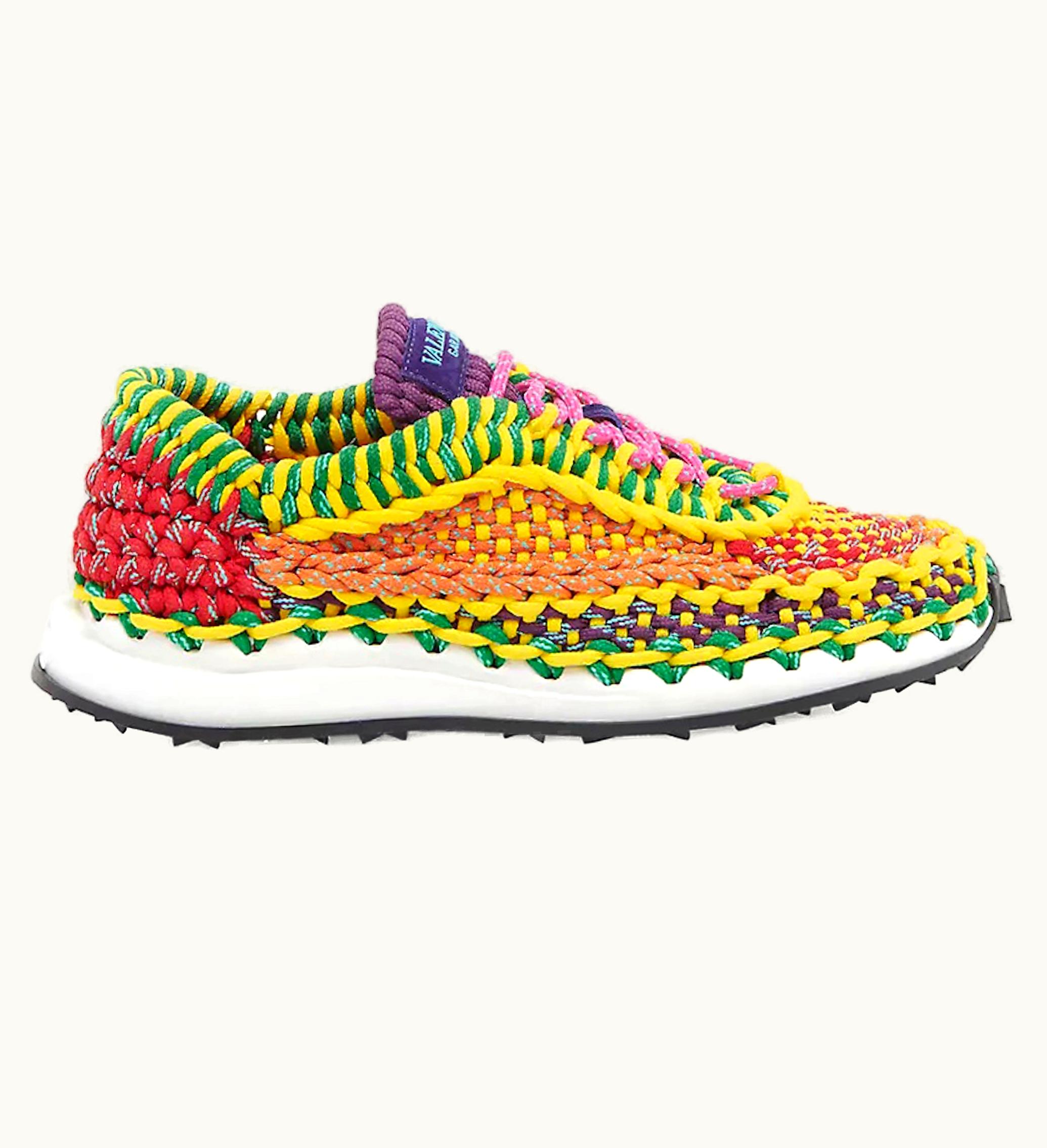 Valentino Valentino Garavani Crochet Knit Sneaker Multicolor