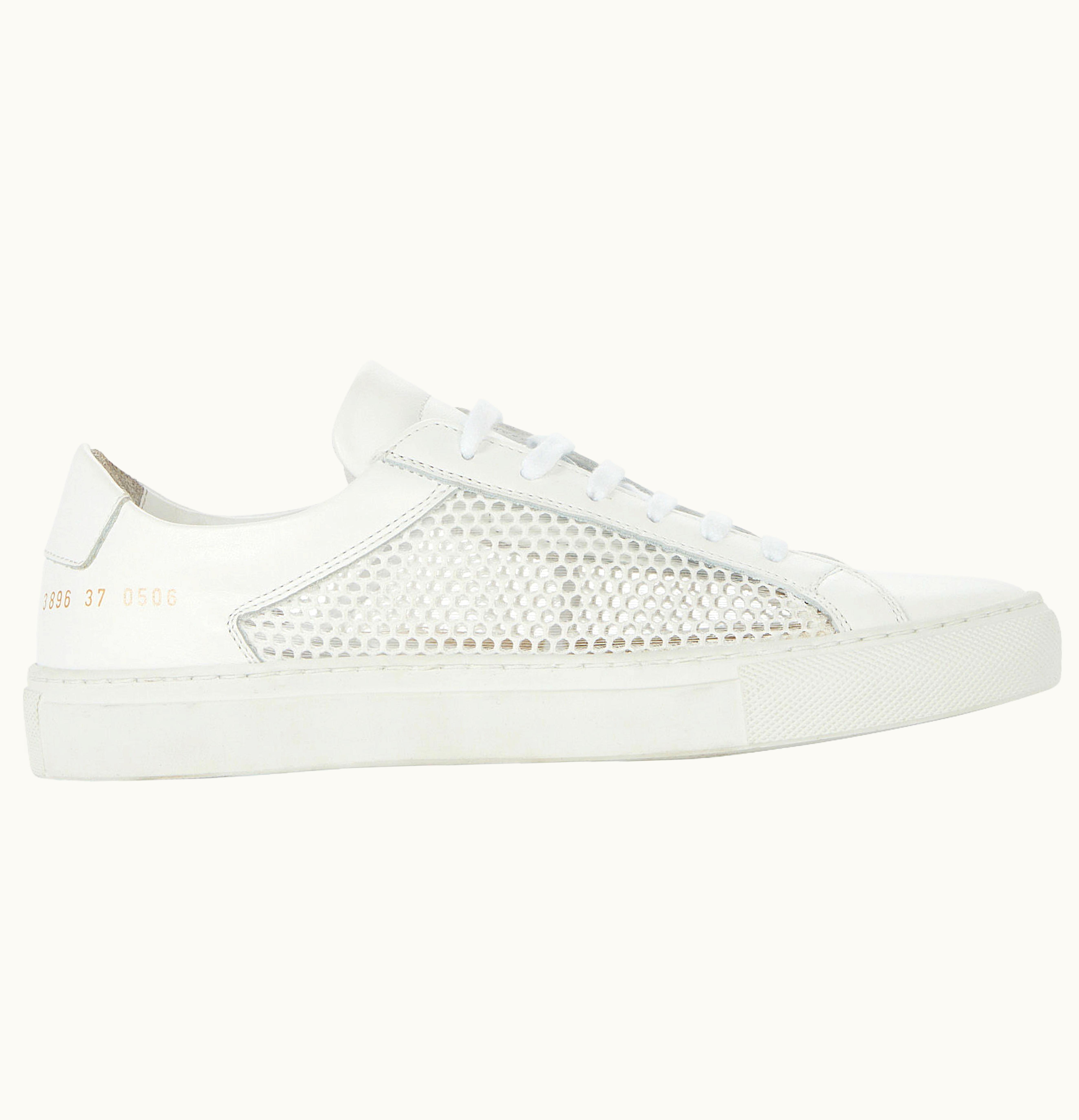 Common Projects Achilles Mesh Trimmed White W