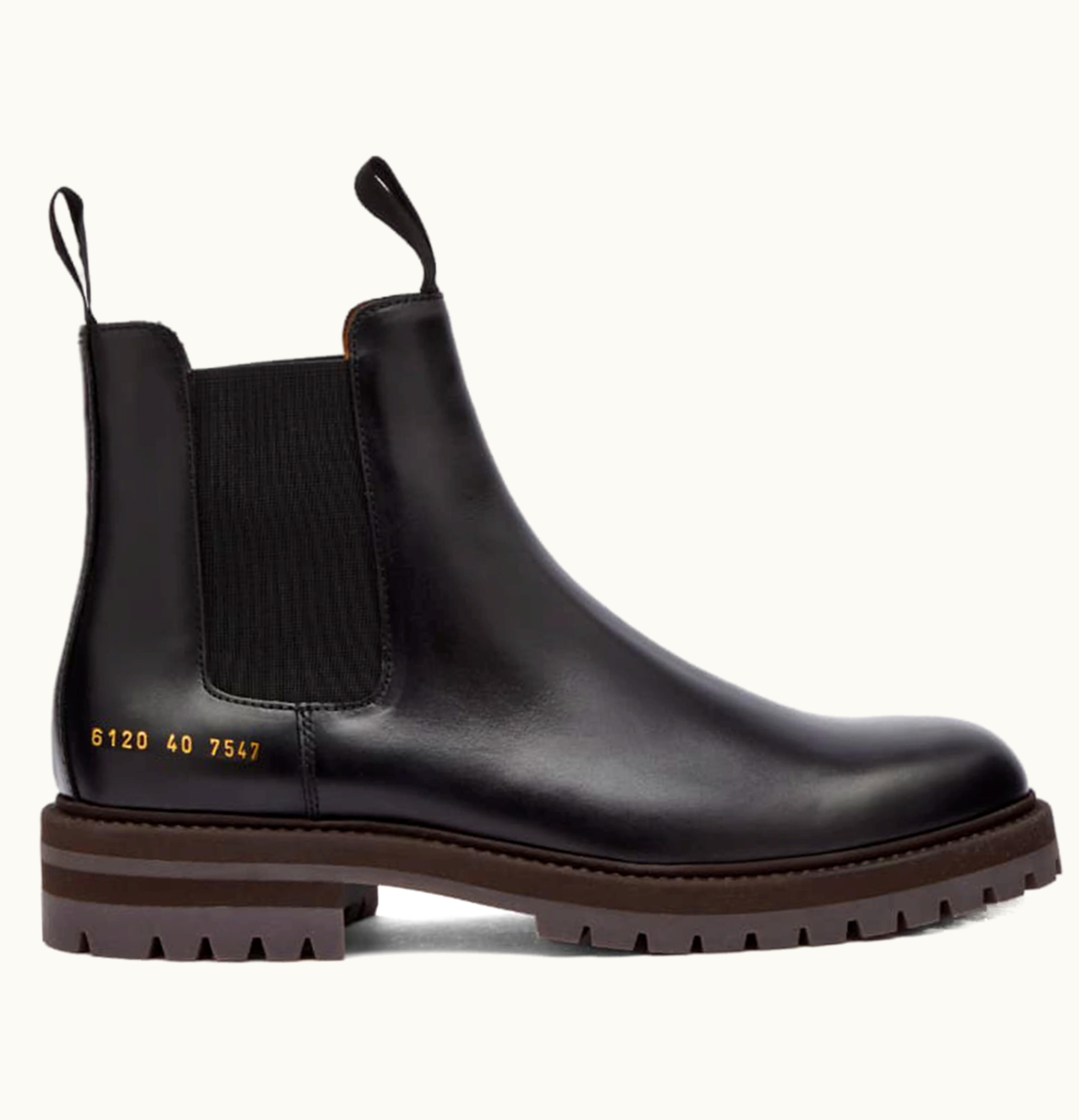 Common Projects Chelsea Leather Boot Black Womens