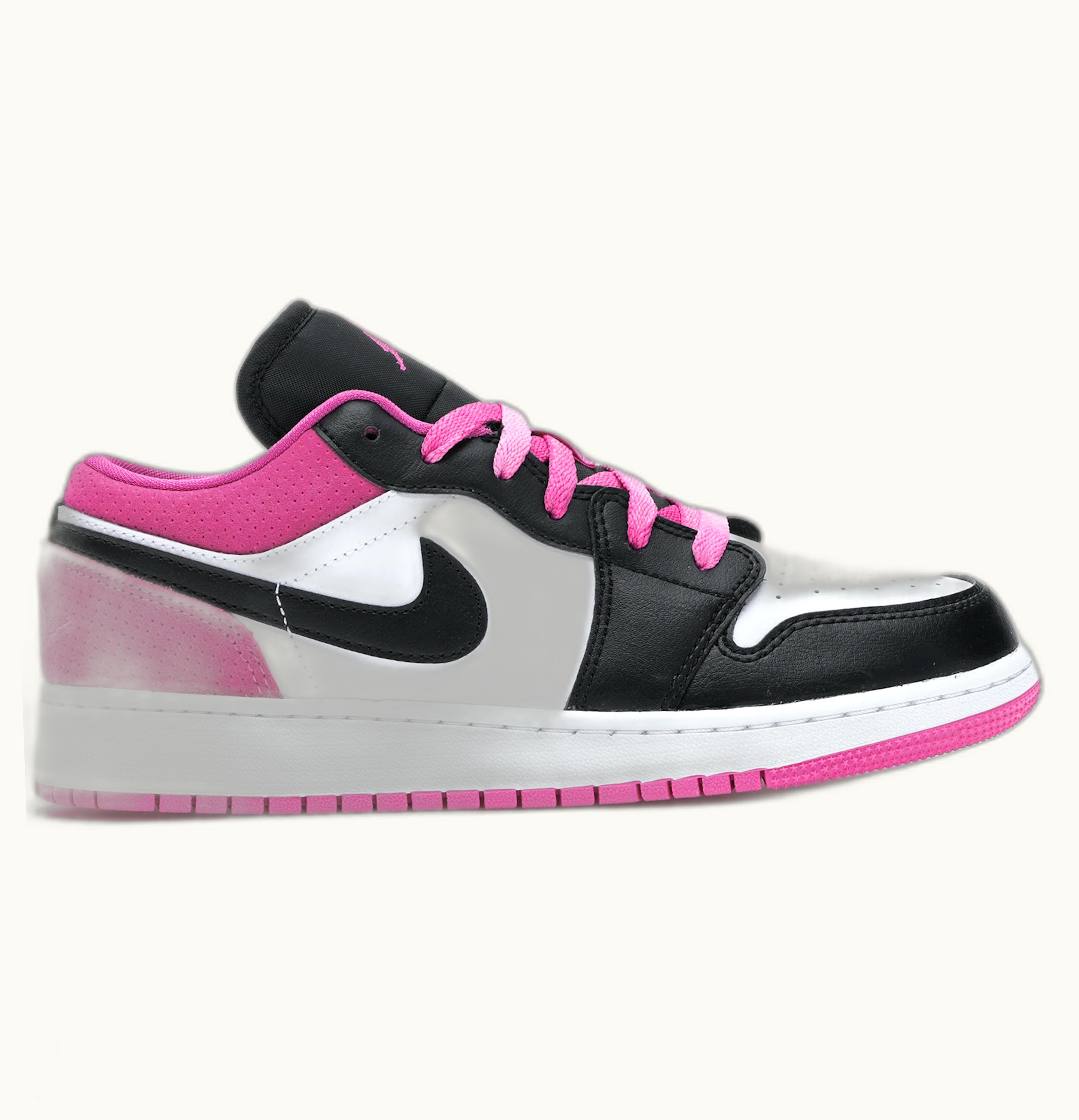 Jordan Air Jordan 1 Low Black Active Fuchsia GS