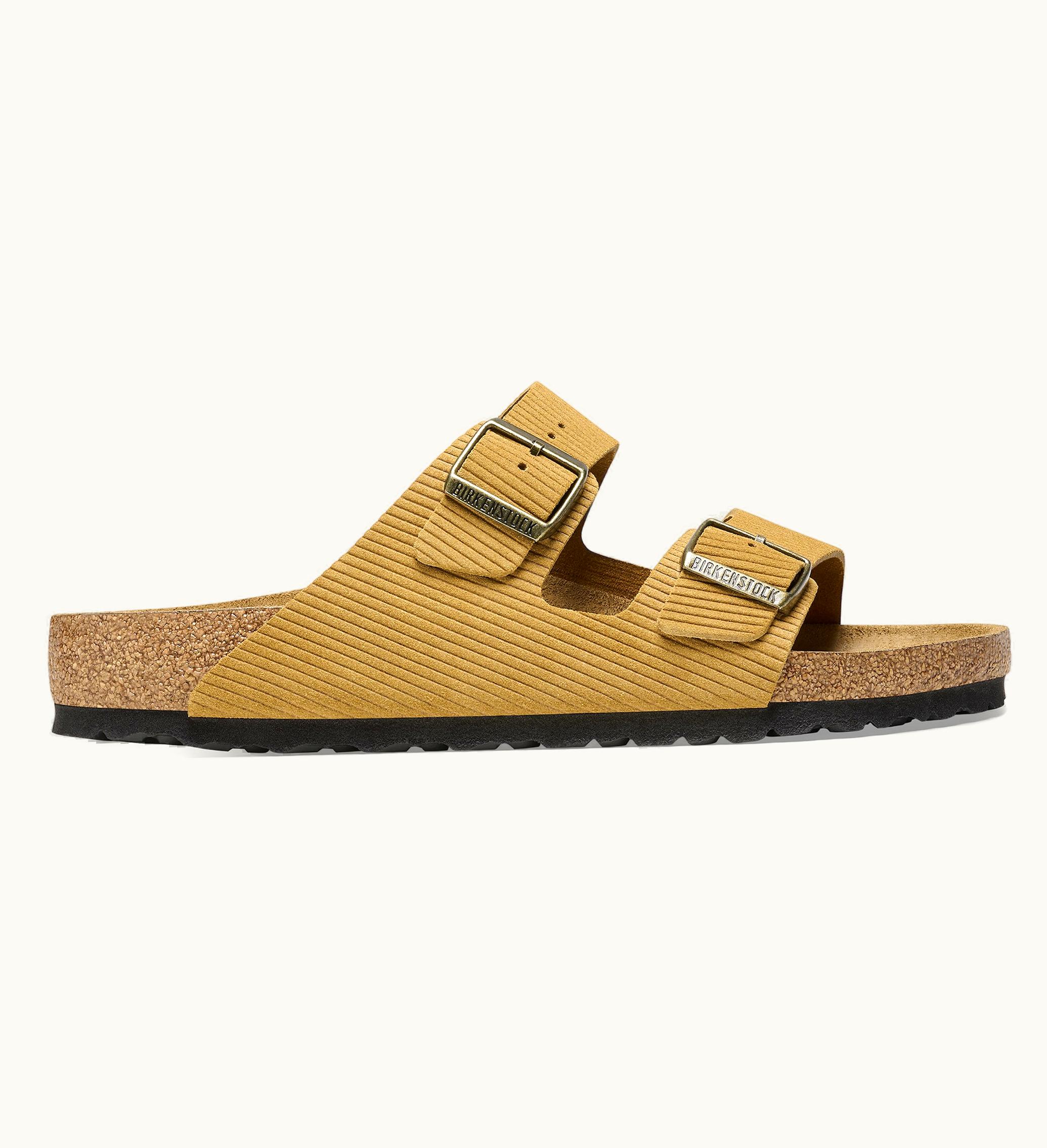 Birkenstock Arizona Embossed Corduroy Suede Cork Brown