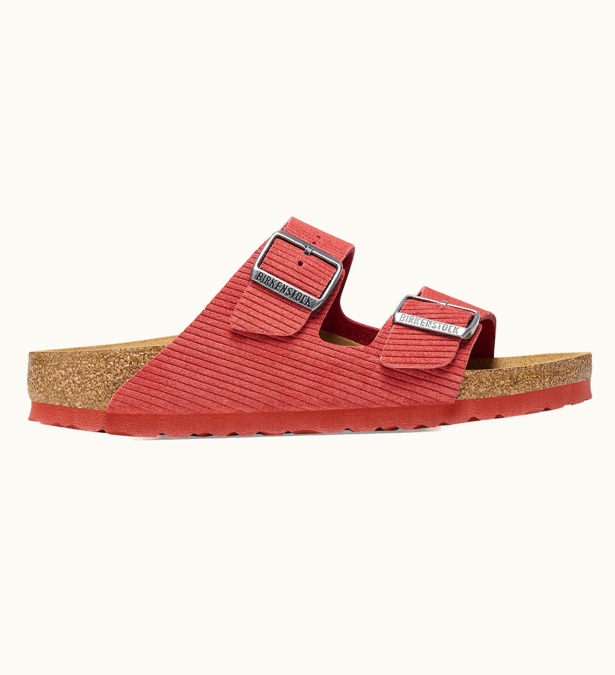 Birkenstock Arizona Embossed Corduroy Suede Sienna Red