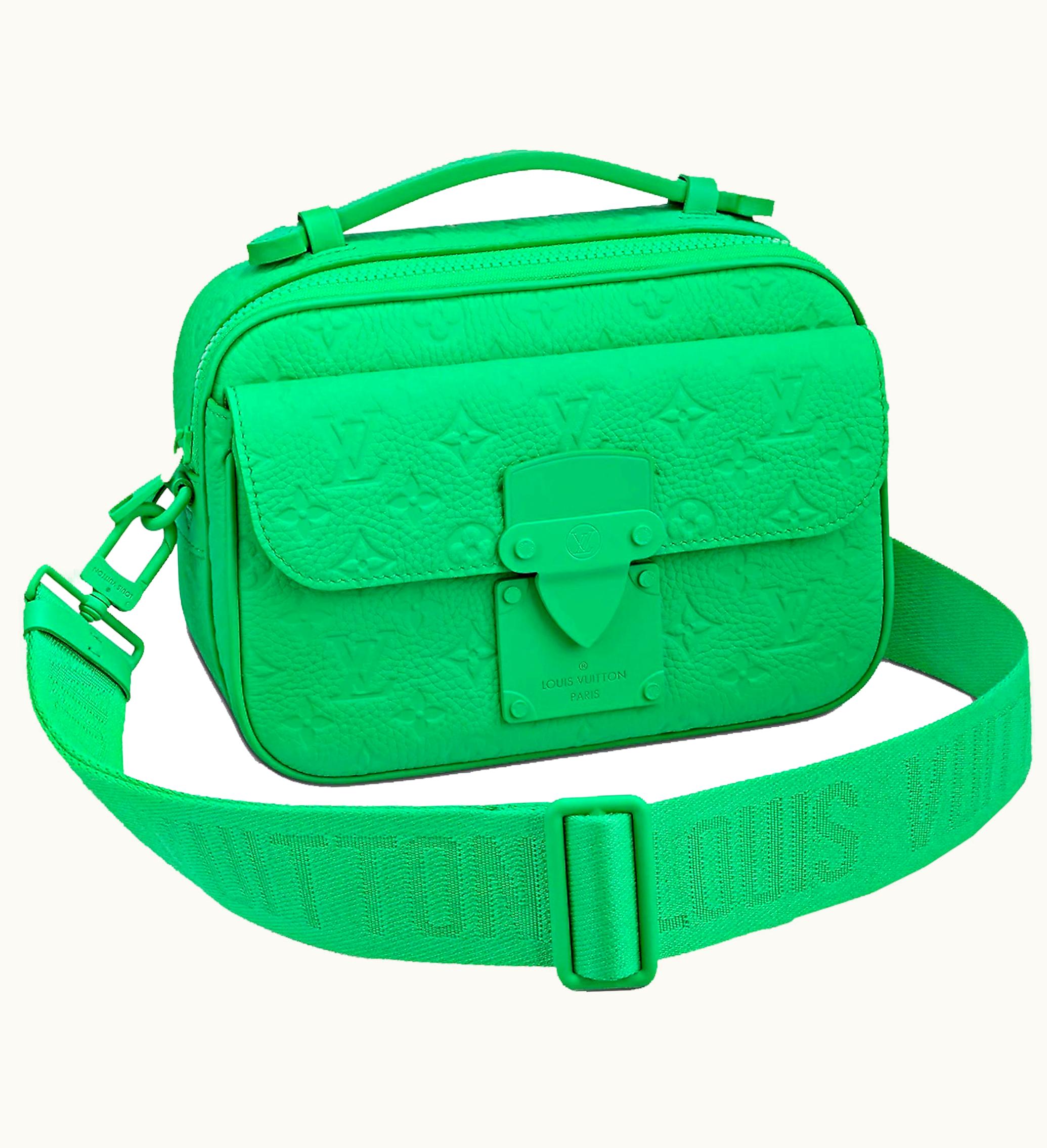 Louis Vuitton Louis Vuitton S Lock Messenger Monogram Embossed Minty Green