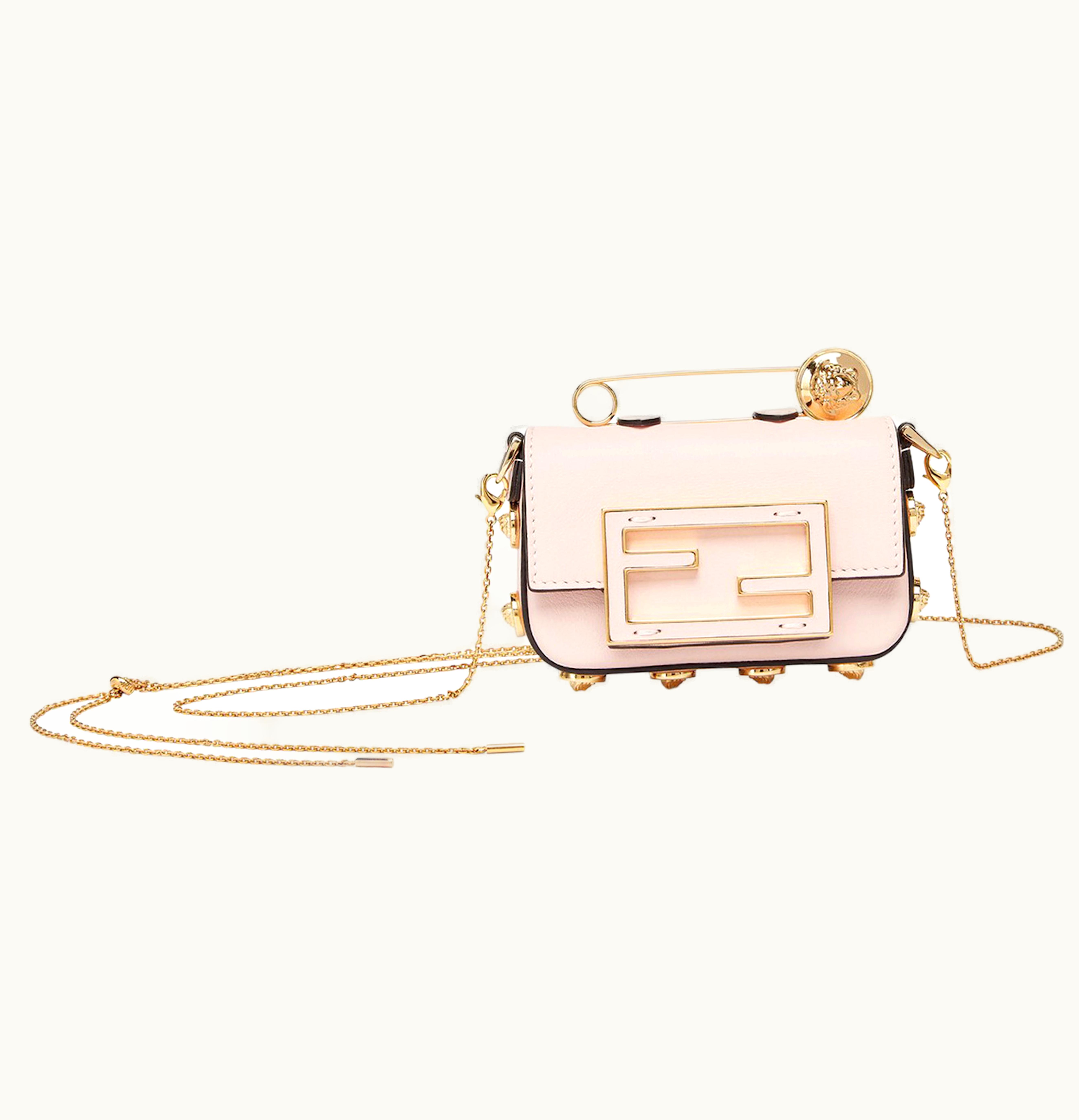 Fendi Fendi Fendace Nano Baguette Charm Pink