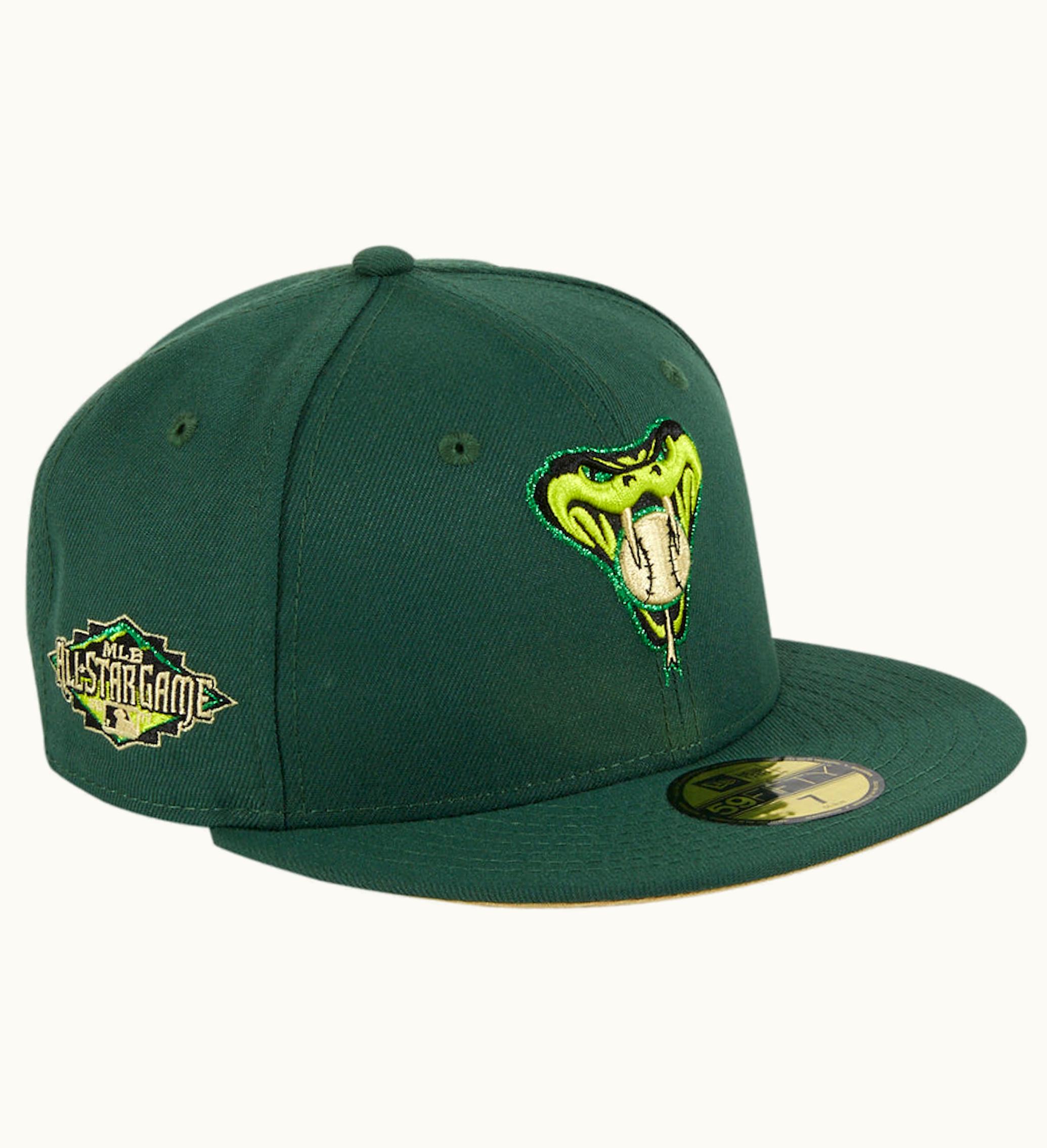 New Era New Era Arizona Diamondbacks Crocodile 2011 All Star Game Patch Hat Club Exclusive 59fifty Fitted Hat Green Neon Yellow