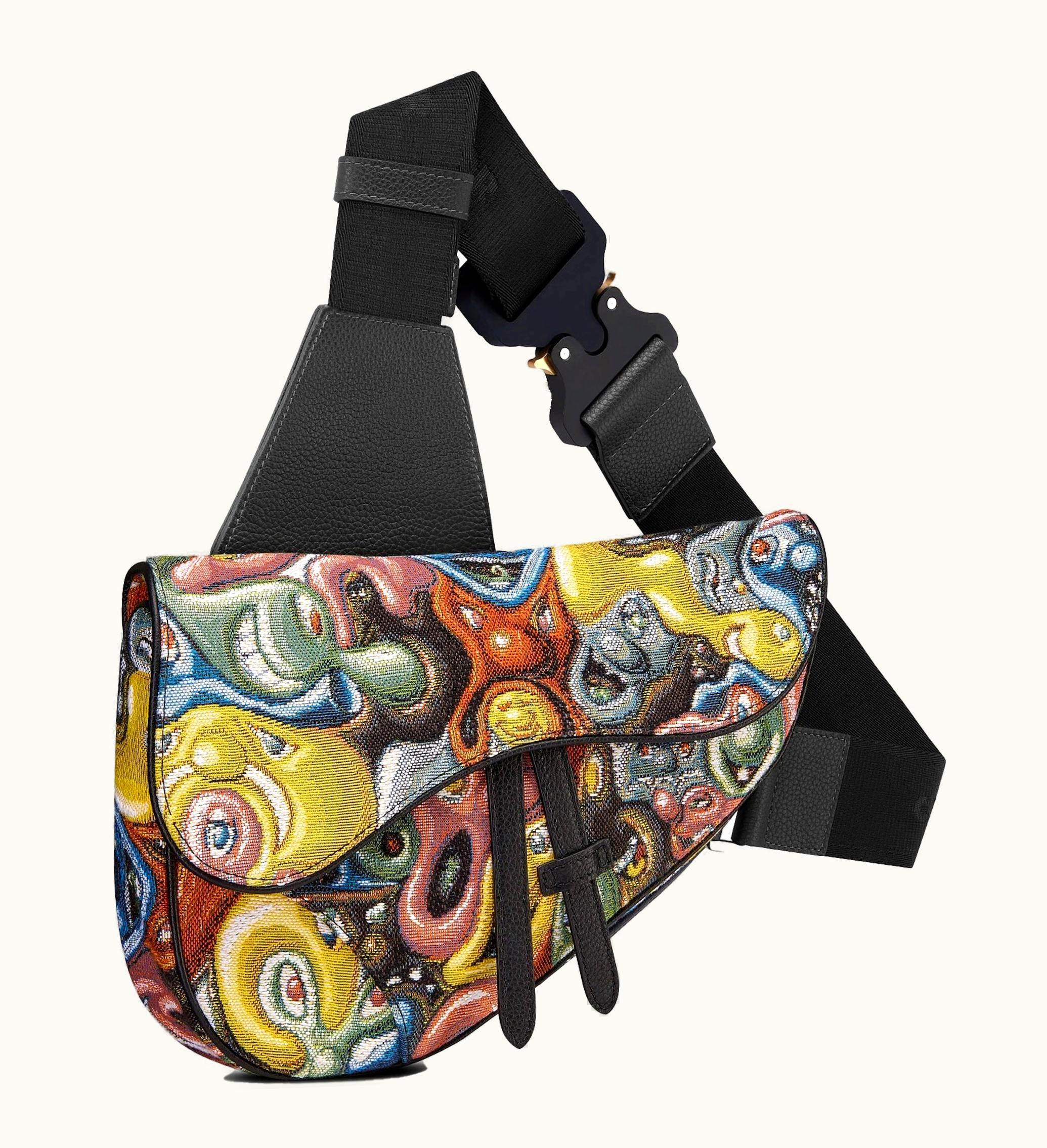 Dior Dior X Kenny Scharf Saddle Bag Multicolor