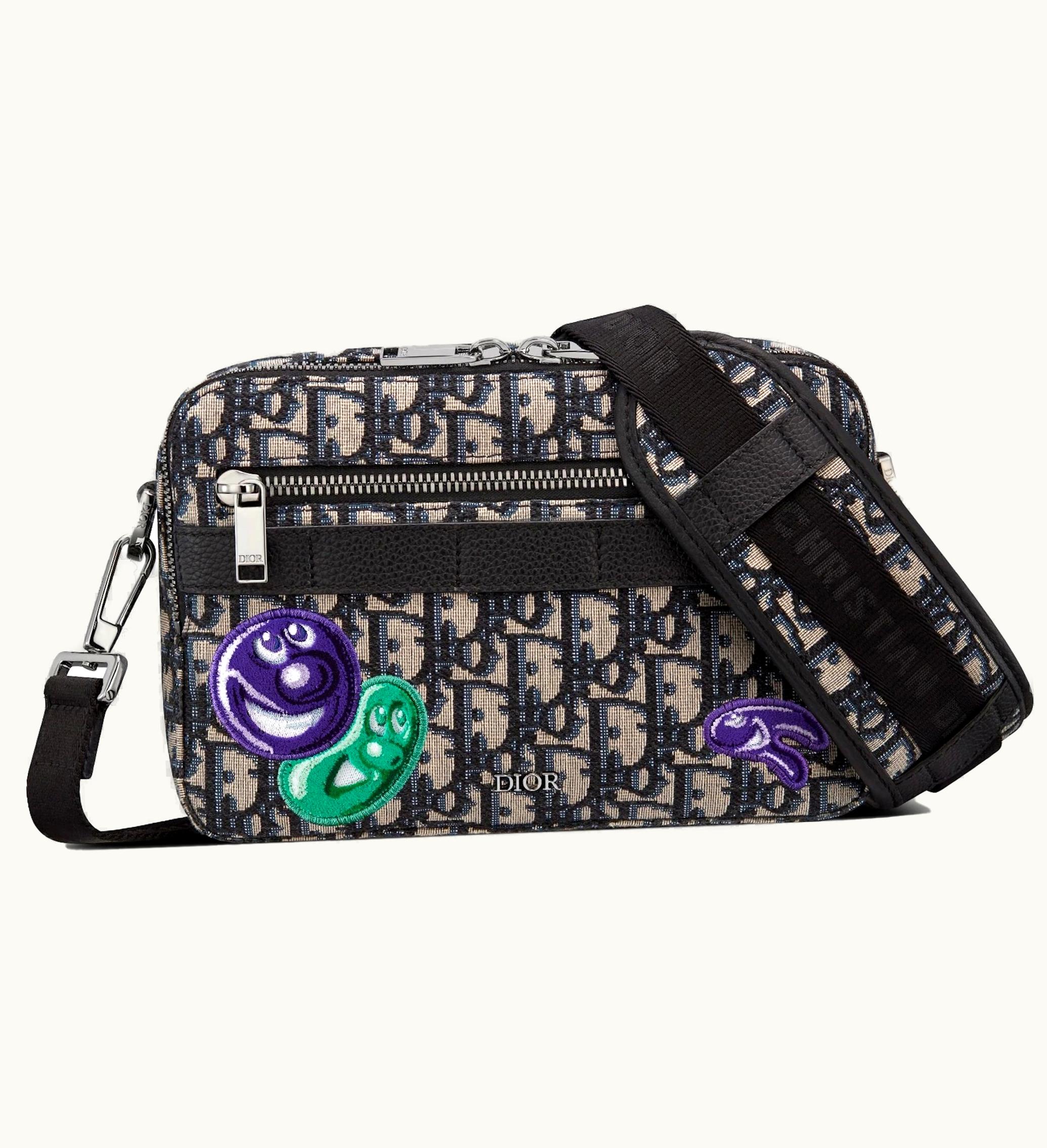 Dior Dior X Kenny Scharf Safari Messenger Bag Beige Black