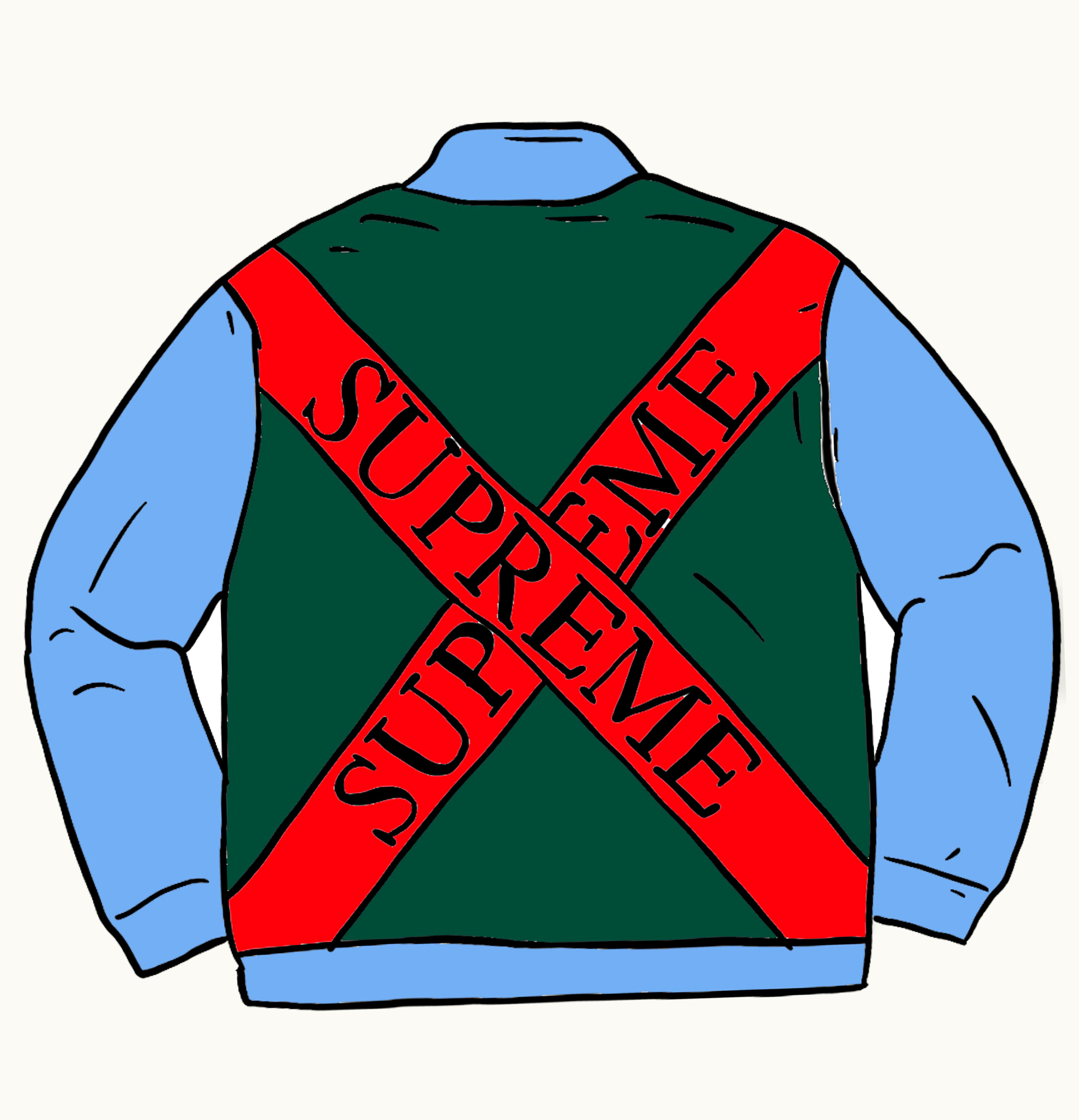 Supreme Supreme Cross Half Zip Sweatshirt Columbia Blue