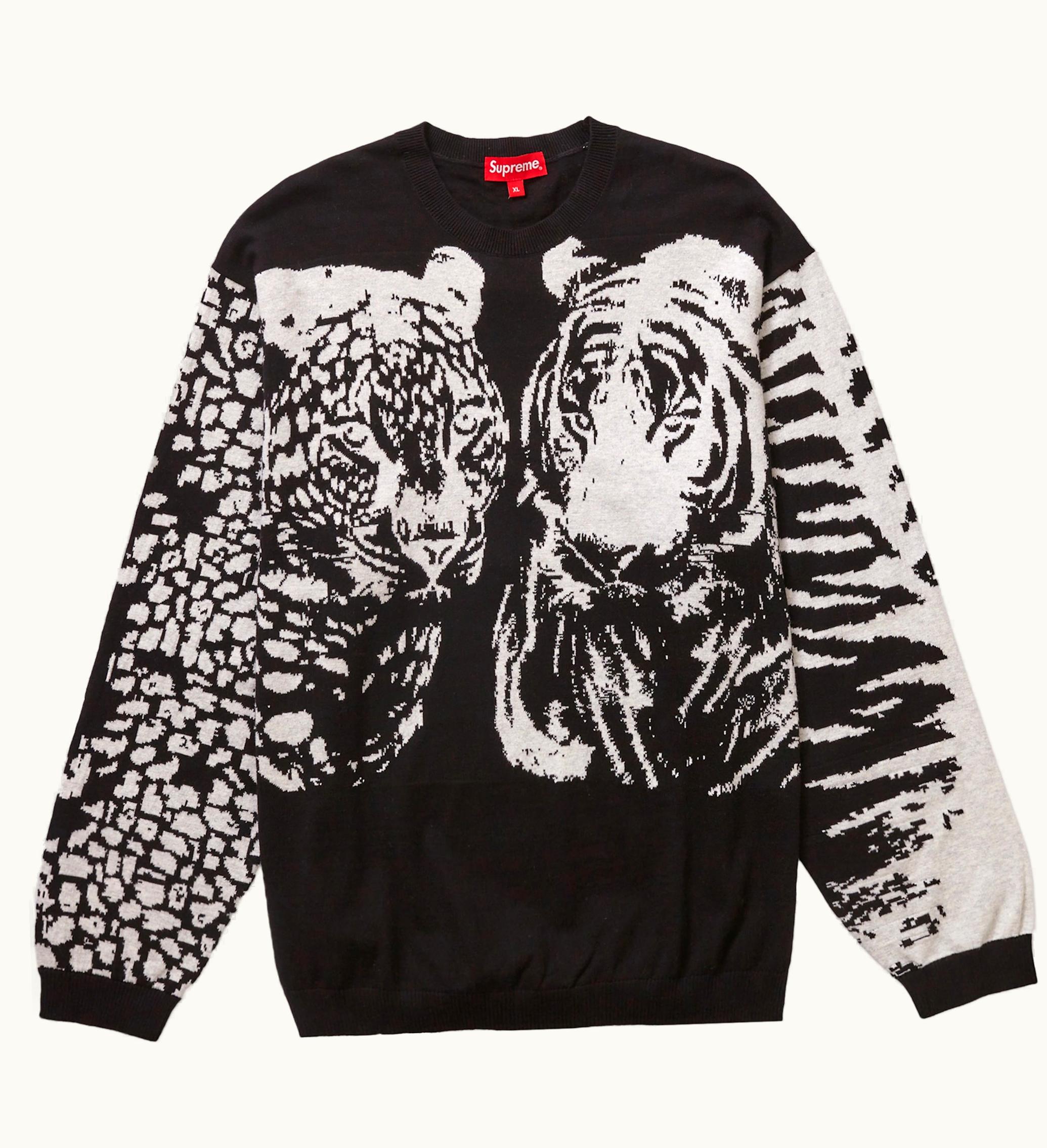 Supreme Supreme Big Cats Jacquard L S Top Black