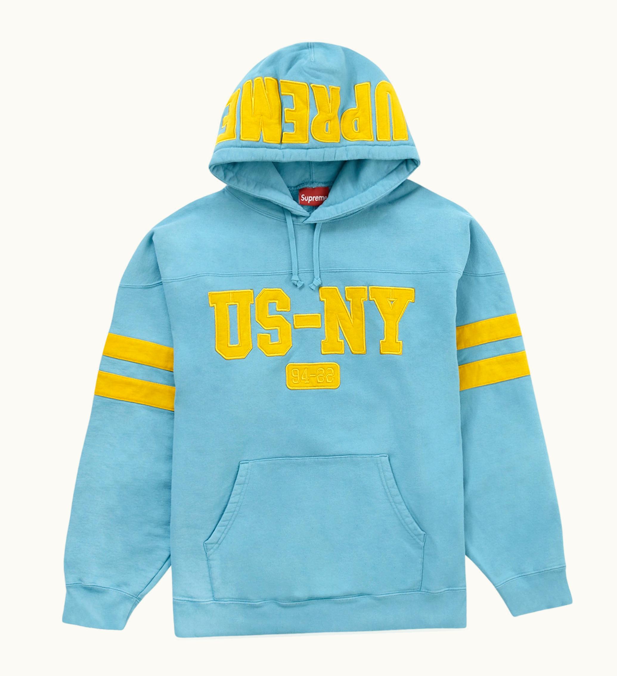 Supreme Supreme Us NY Hooded Sweatshirt Light Aqua