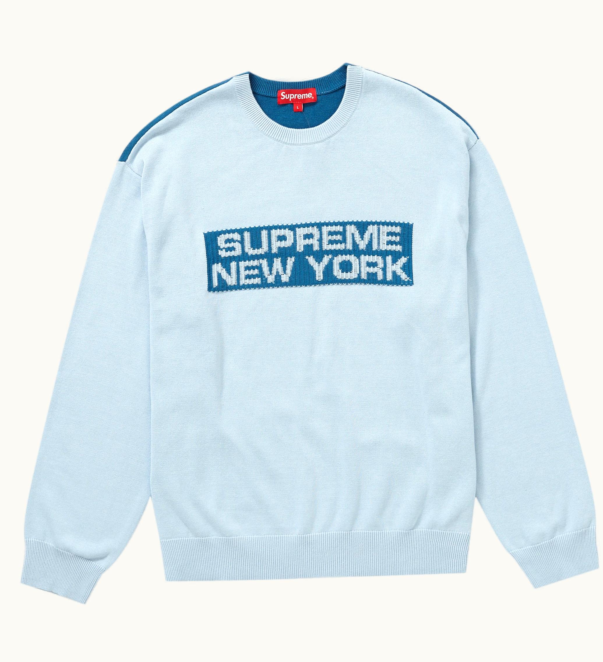 Supreme Supreme 2 Tone Sweater Light Blue