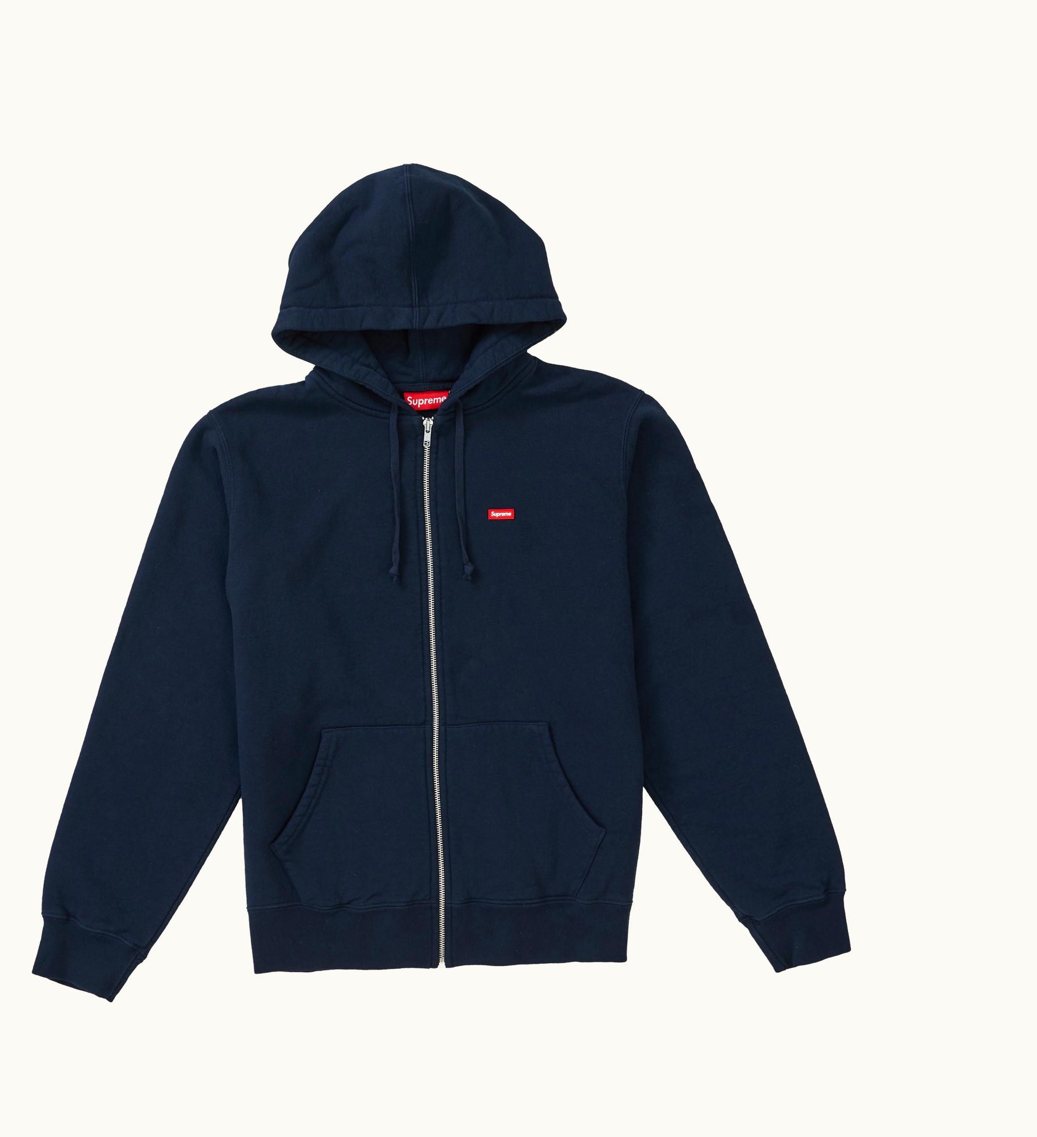 Supreme Supreme Small Box Zip Up Sweatshirt Ss19 Navy