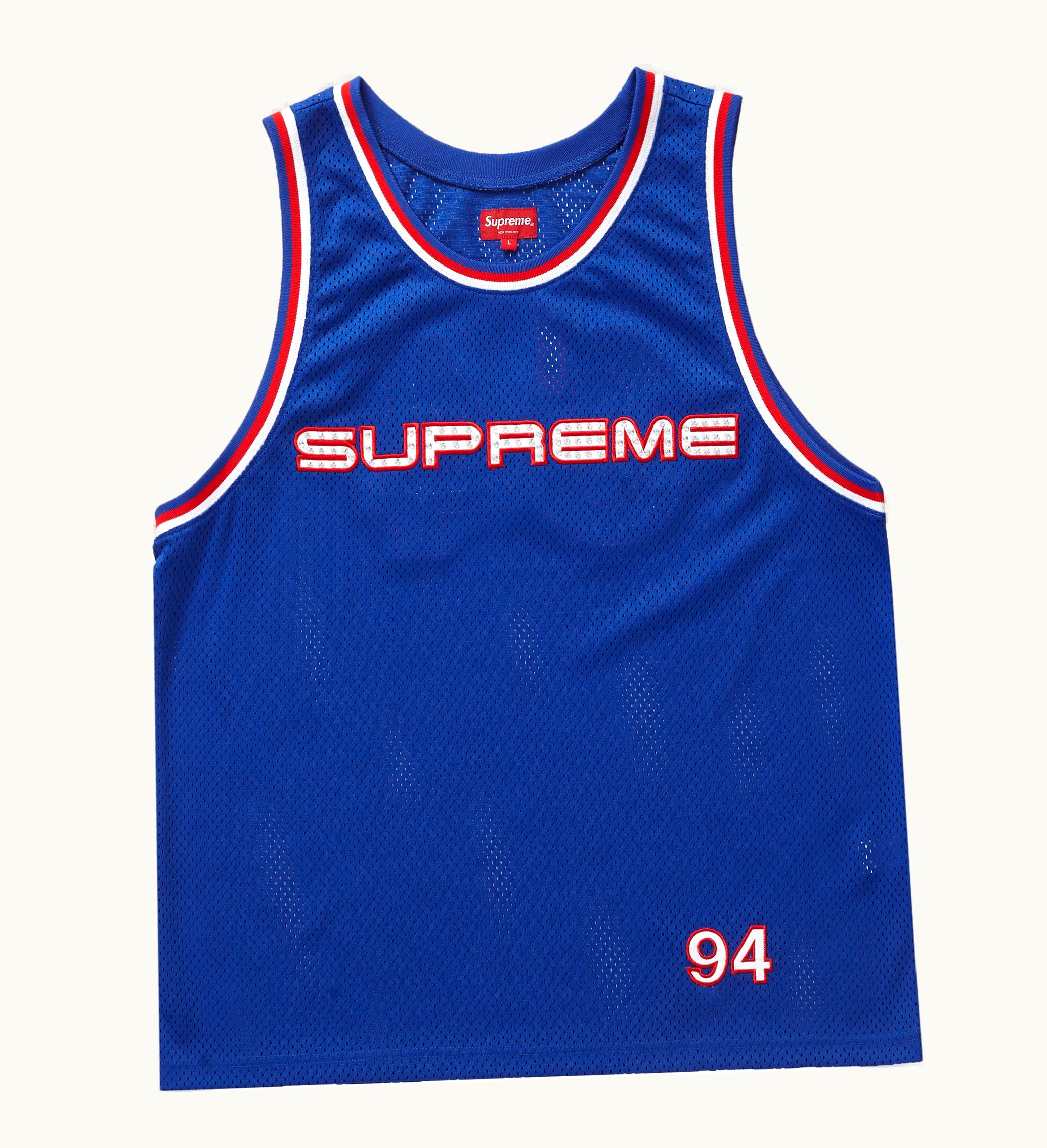 Supreme Supreme Rhinestone Basketball Jersey Royal