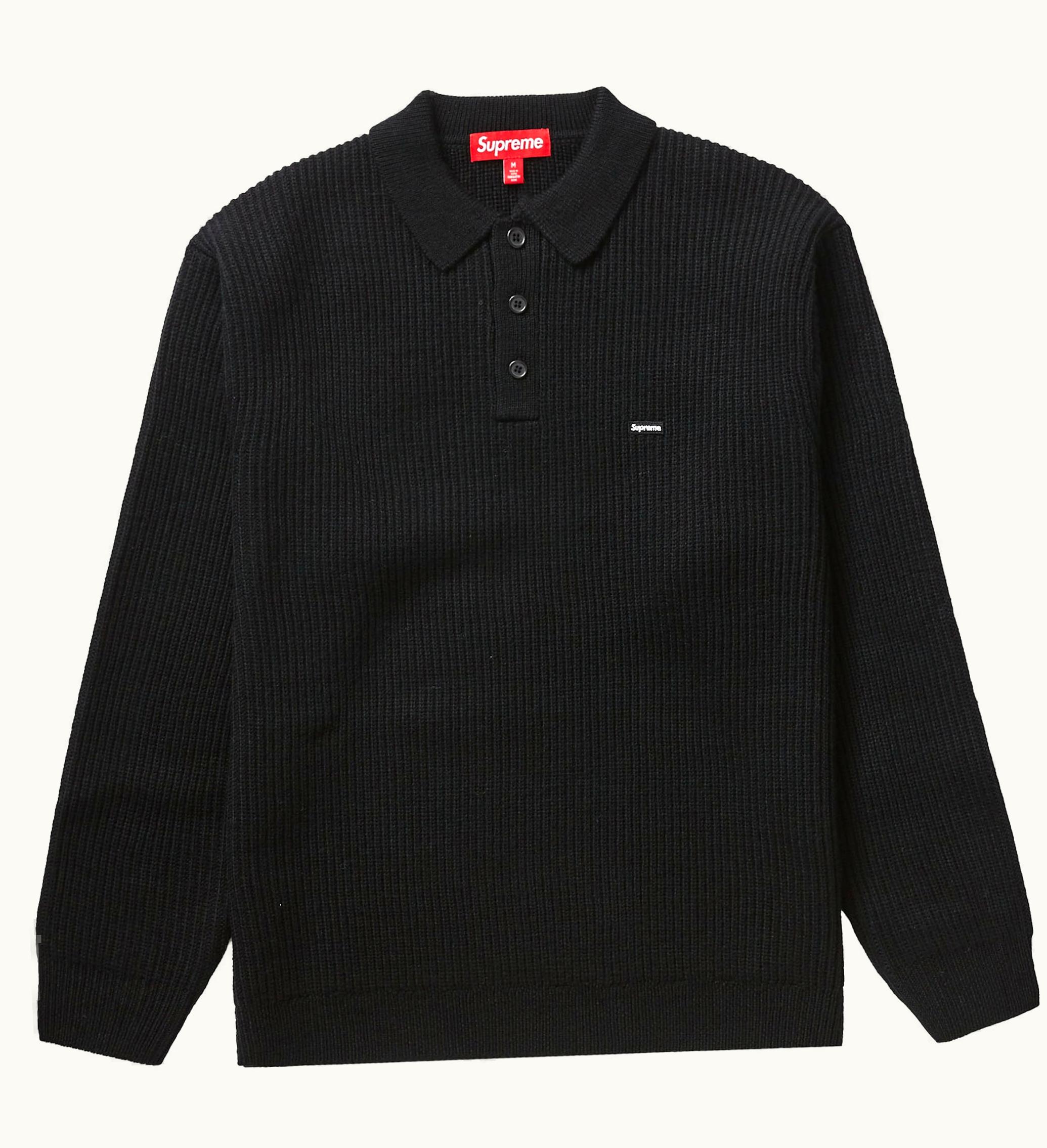 Supreme Supreme Small Box Polo Sweater Black
