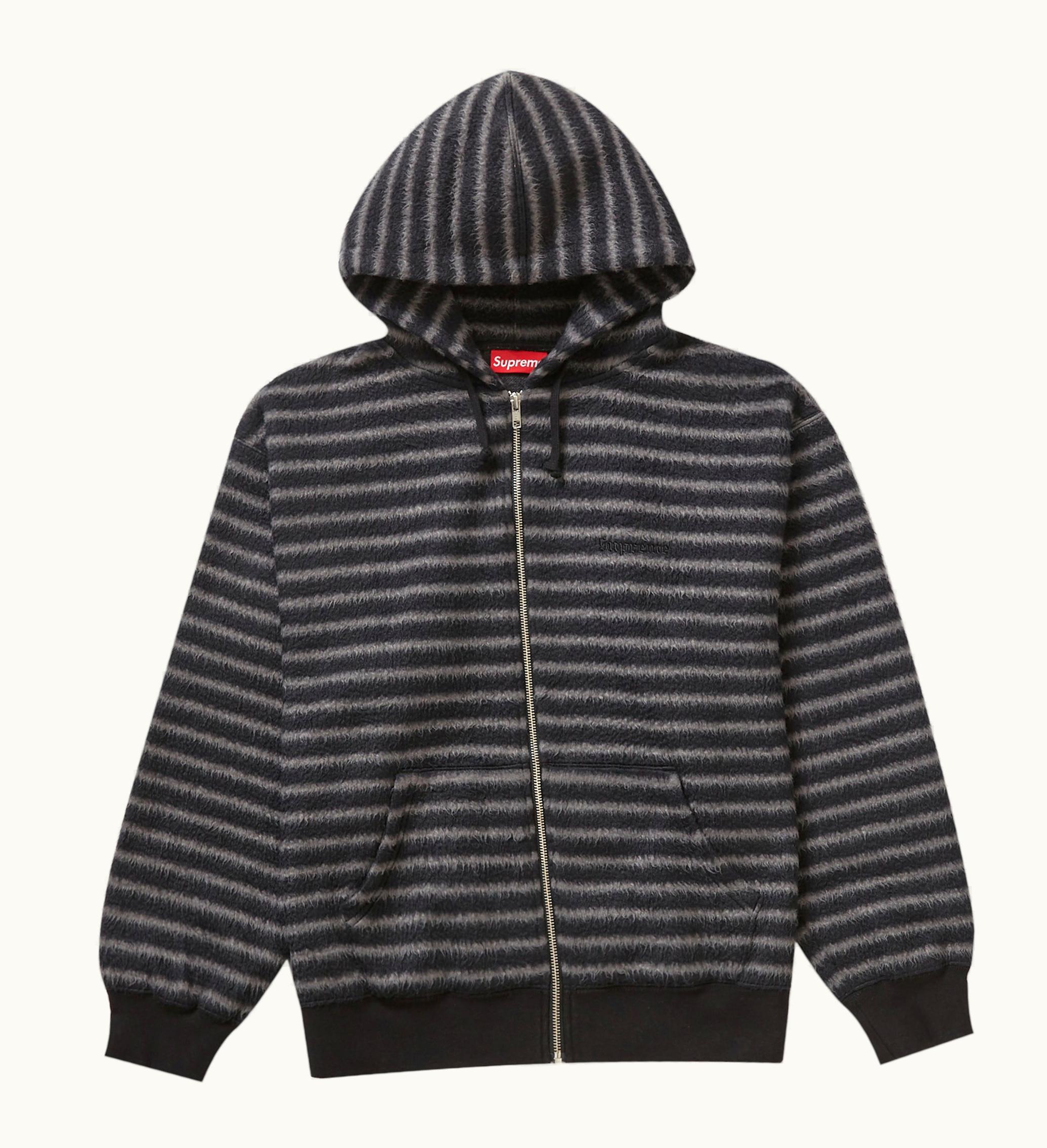 Supreme Supreme Brushed Zip Up Hooded Sweatshirt Black