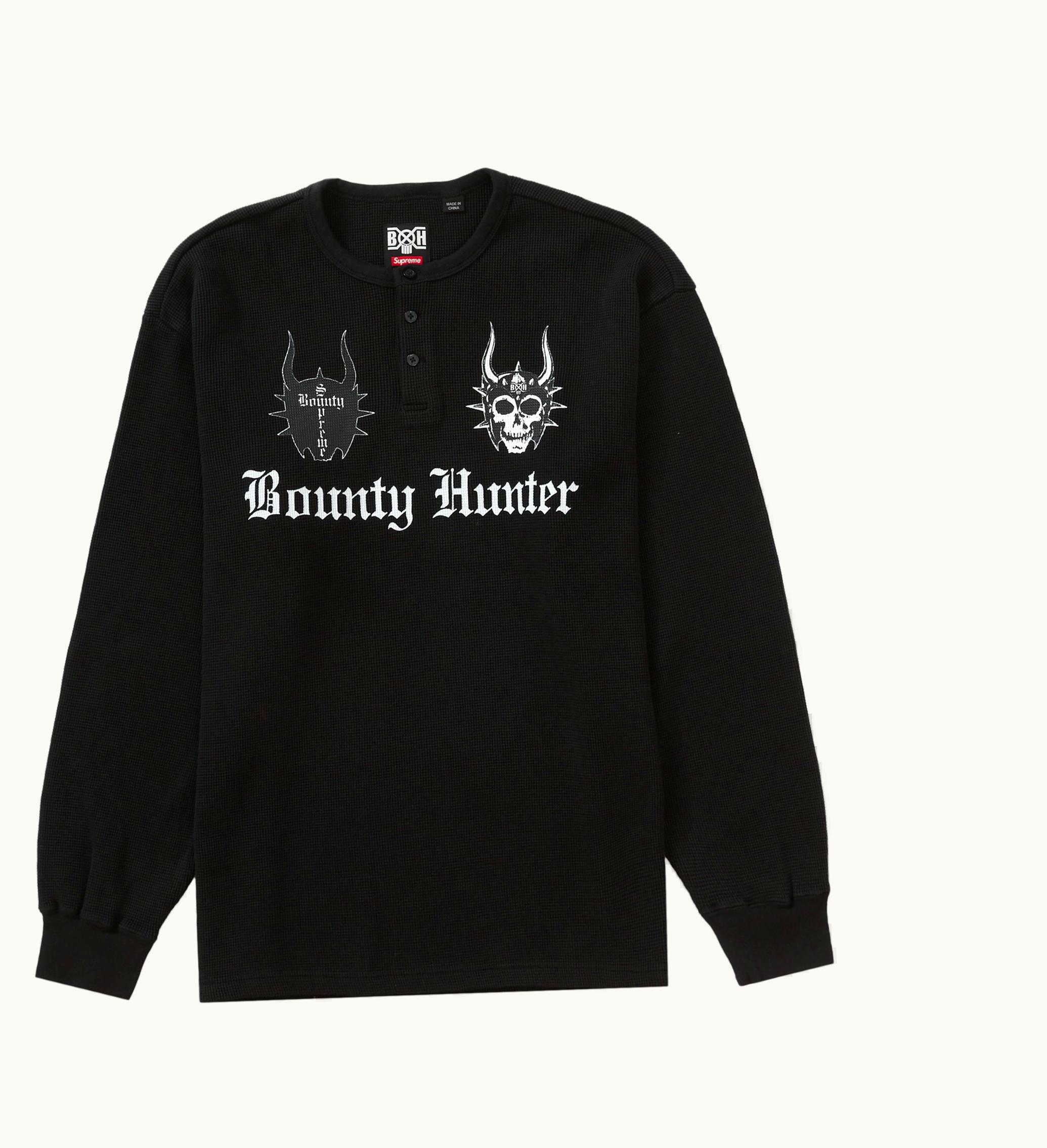 Supreme Supreme Bounty Hunter Thermal Henley L S Top Black