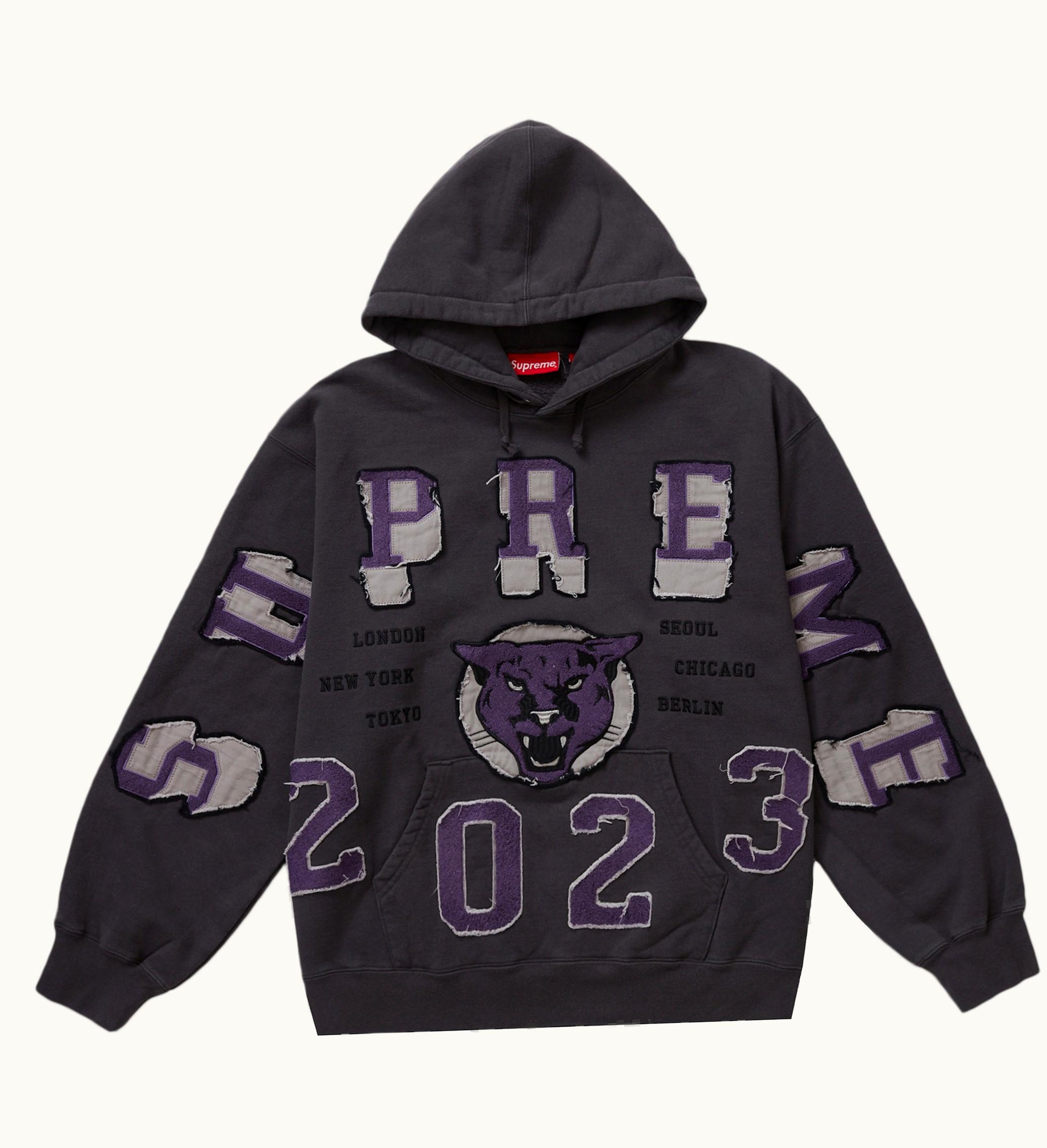 Supreme Supreme Washed Panther Hooded Sweatshirt Washed Black