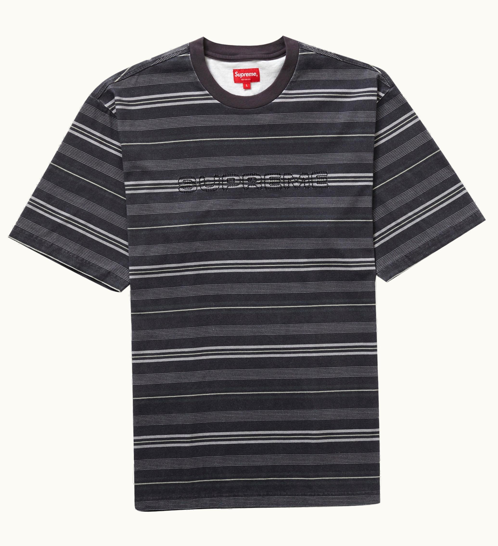 Supreme Supreme Dash Stripe S S Top Black