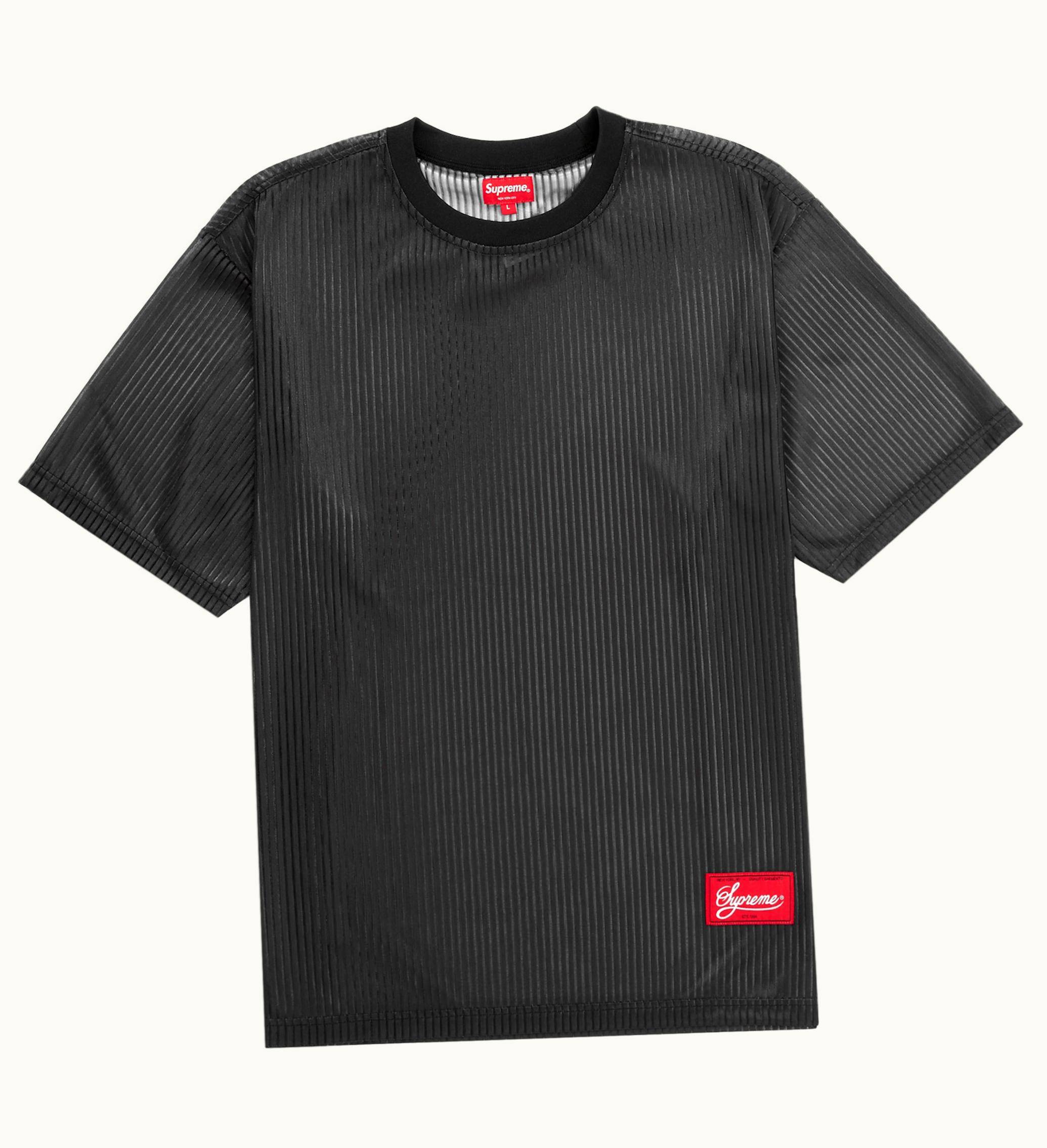 Supreme Supreme Gradient Mesh Stripe Jersey Black