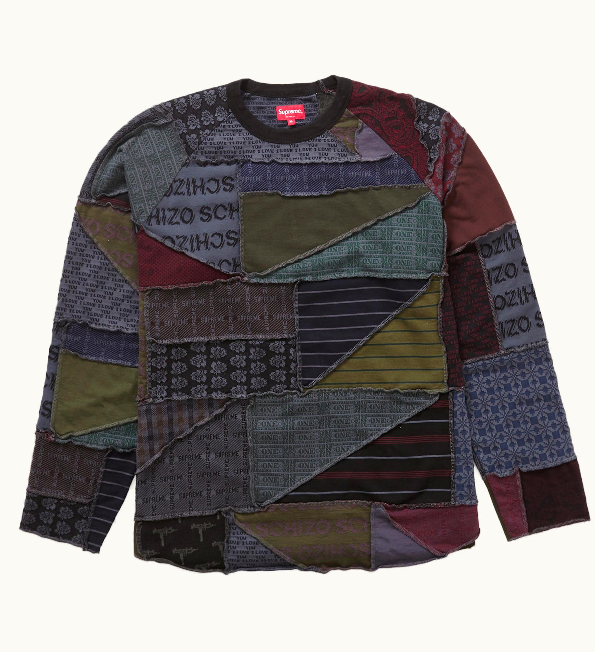 Supreme Supreme Patchwork Jacquard L S Top Black