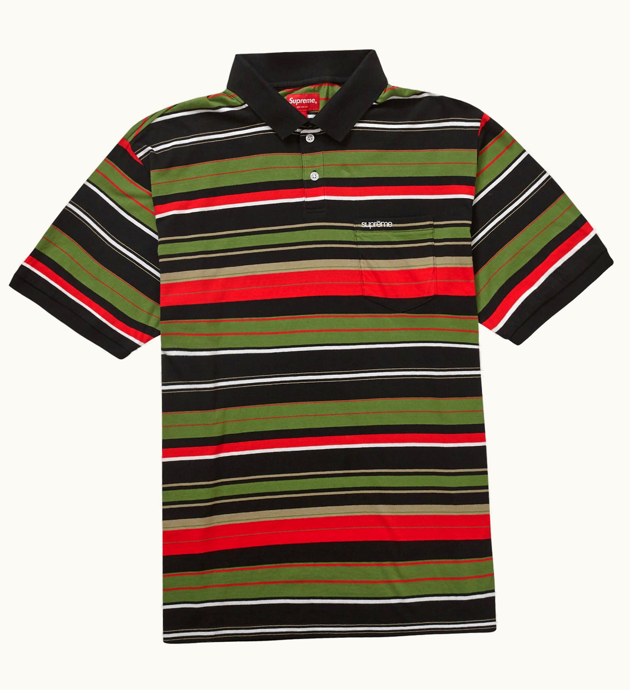 Supreme Supreme Multi Stripe Polo Black