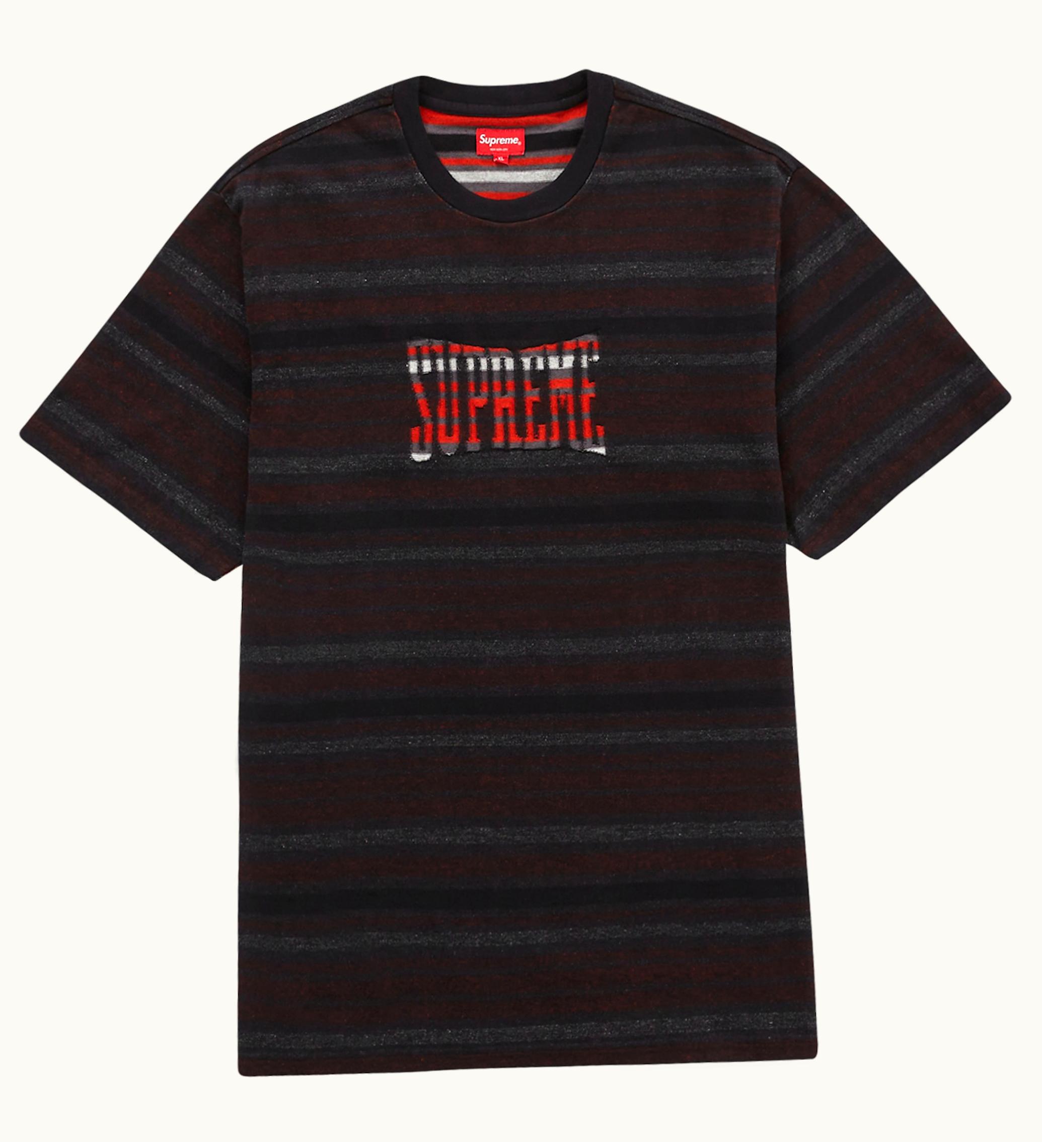 Supreme Supreme Inverted Stripe S S Top Black